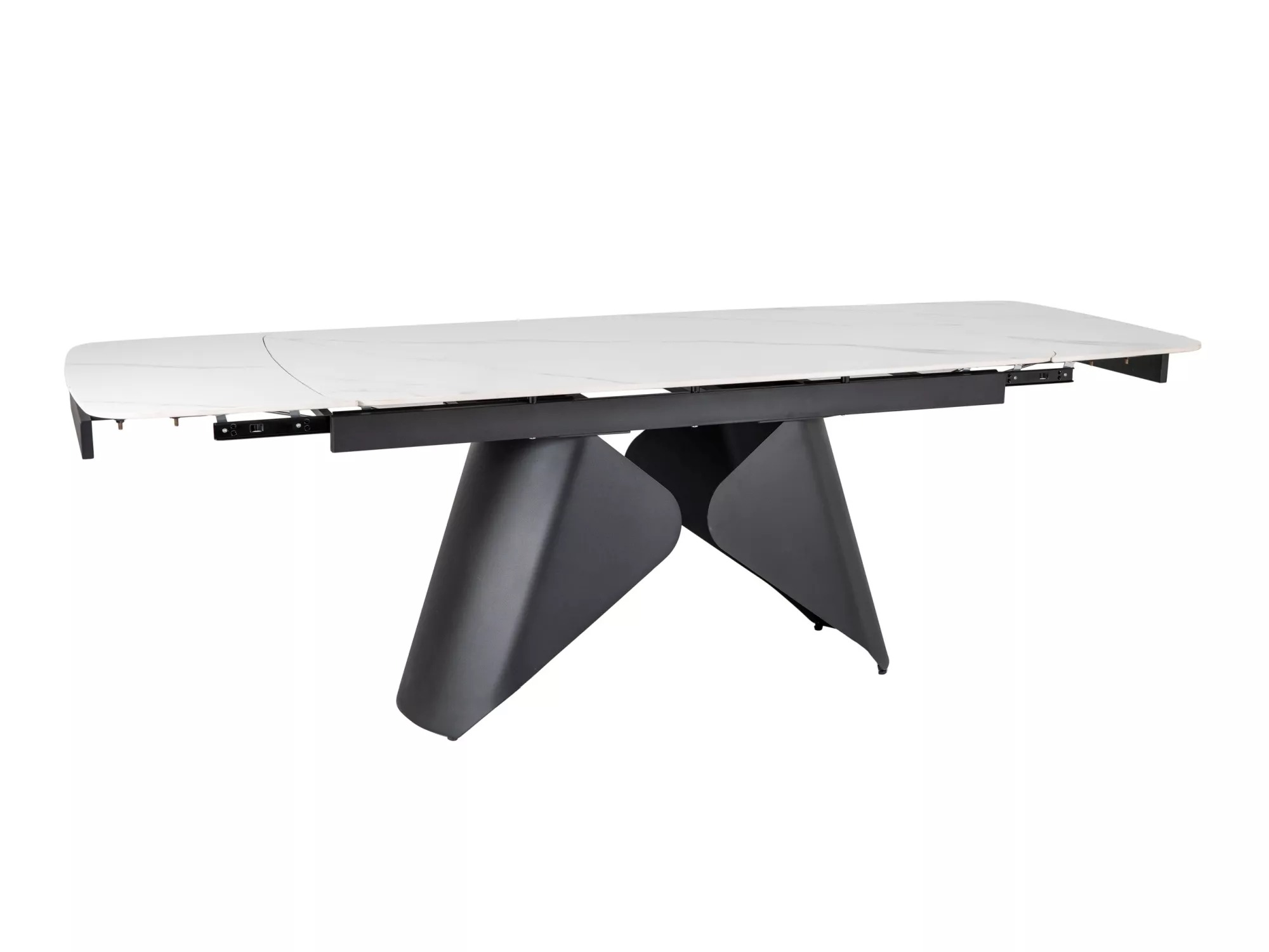 Tafel Detroit 757 (Wit marmer + Zwart)