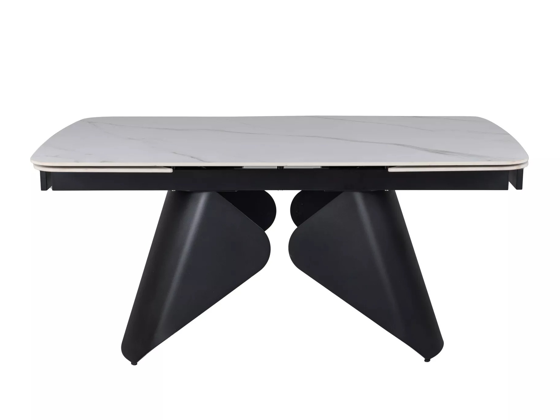 Tafel Detroit 757 (Wit marmer + Zwart)
