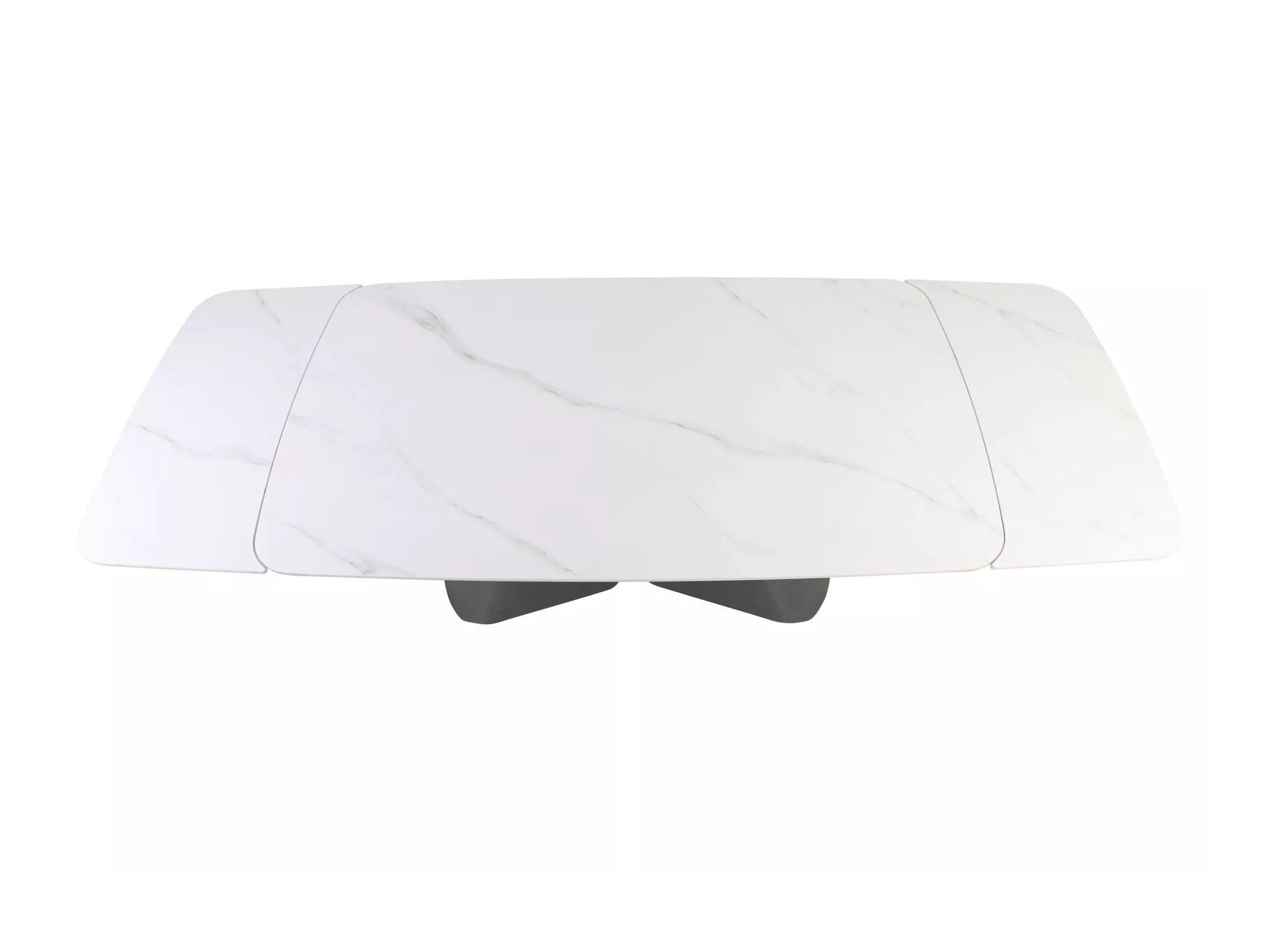 Tafel Detroit 757 (Wit marmer + Zwart)