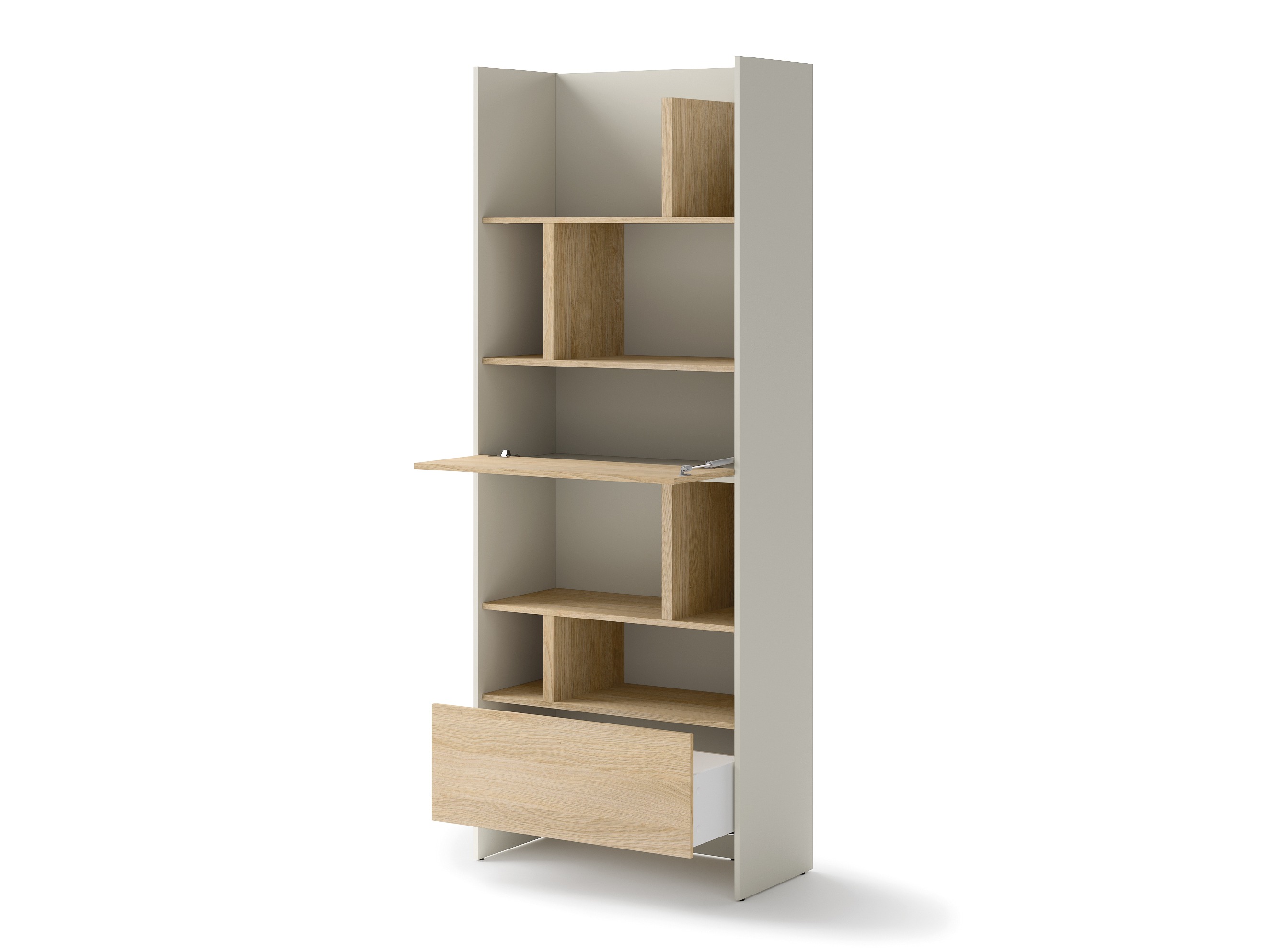 Boekenkast Concept Pro Lenart Levfere 146 (Kasjmier + Eiken)