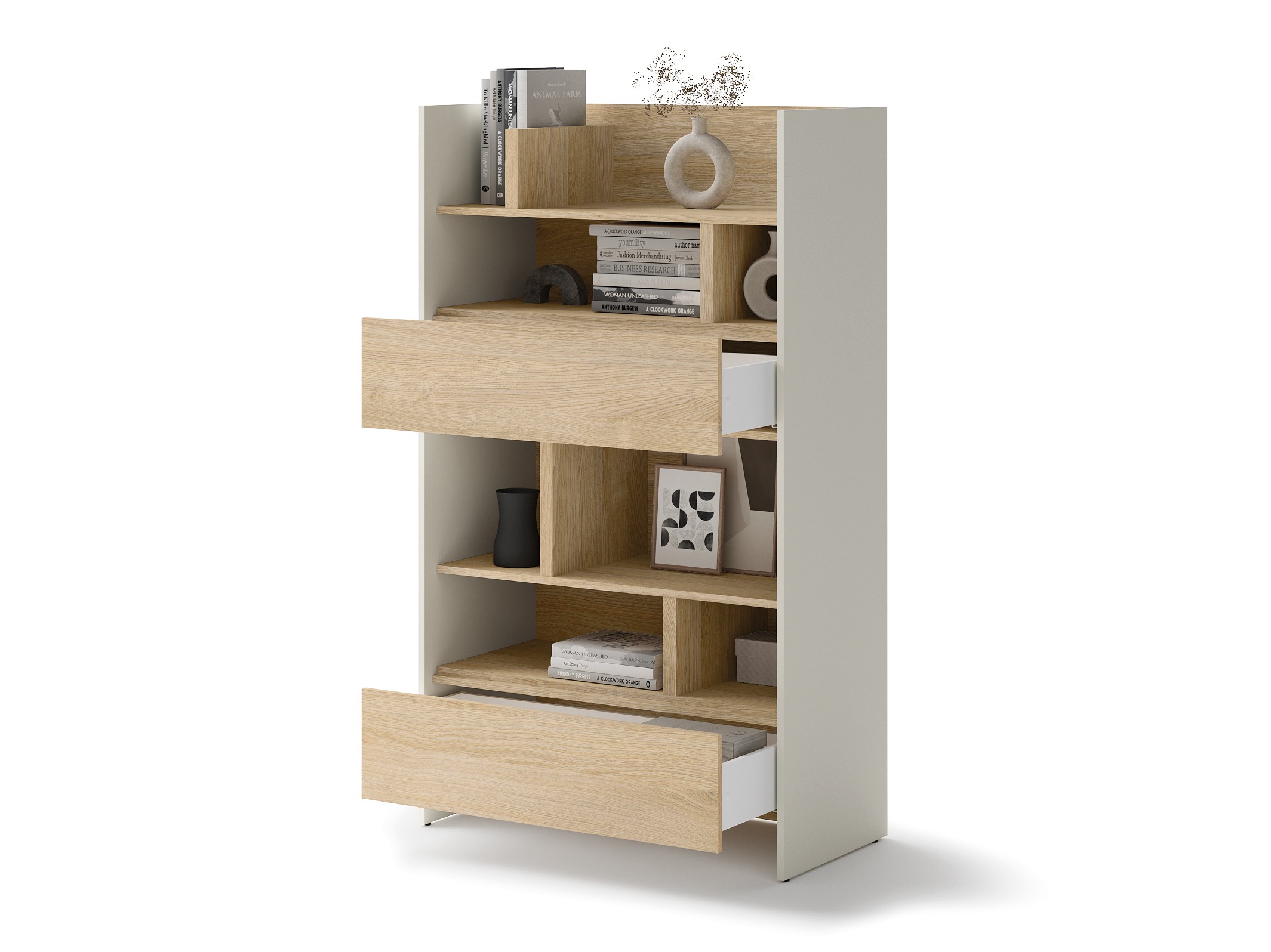 Boekenkast Concept Pro Lenart Levfere 151 (Kasjmier + Eiken)