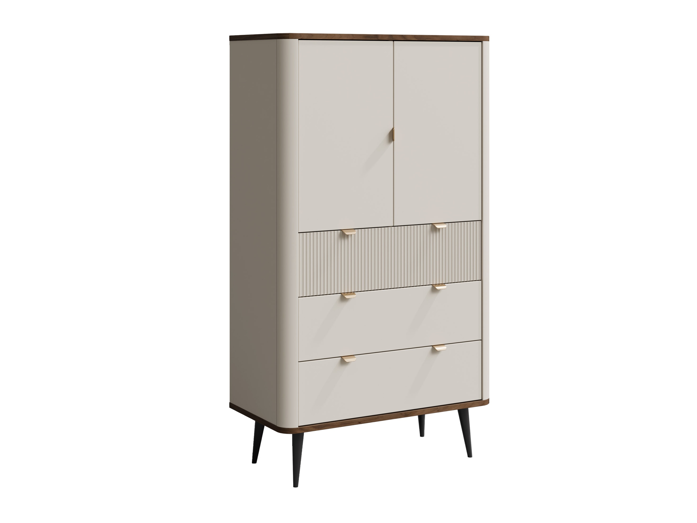 Boekenkast Lufela 104 (Kasjmier + Notenhout)