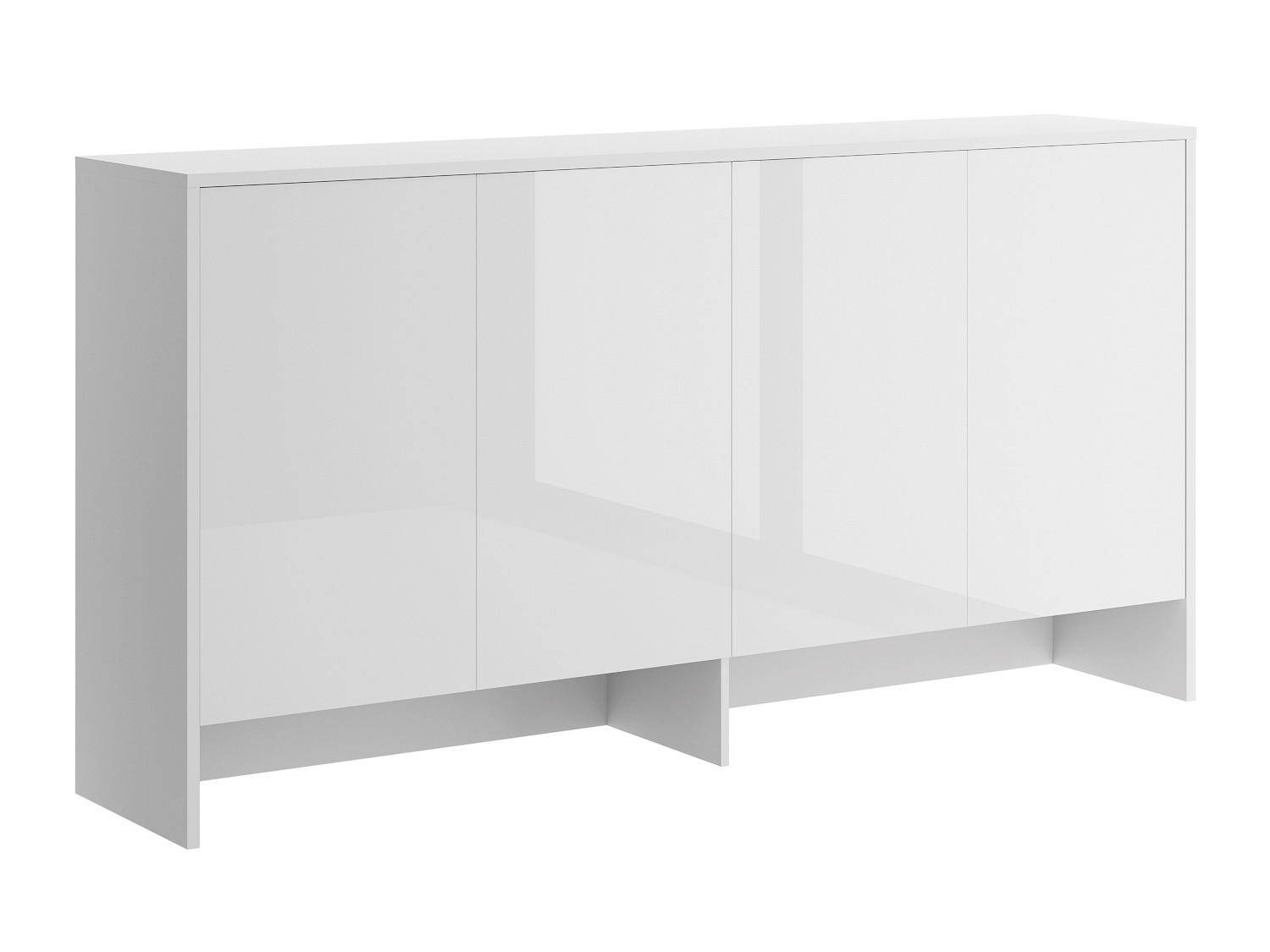 Dressoir Concept Pro Lenart V (Wit + Glanzend wit)
