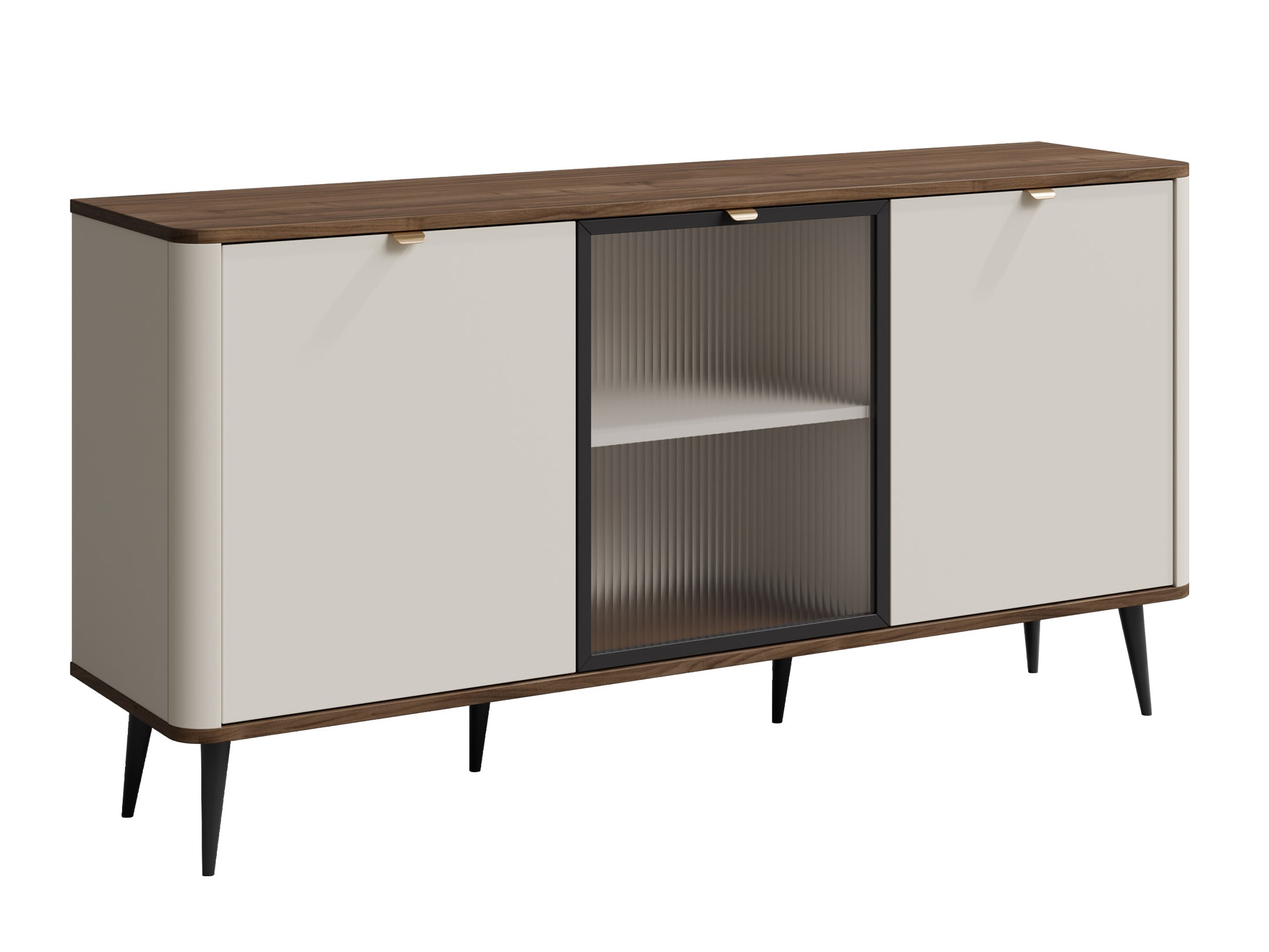 Dressoir Lufela 105 (Kasjmier + Notenhout)