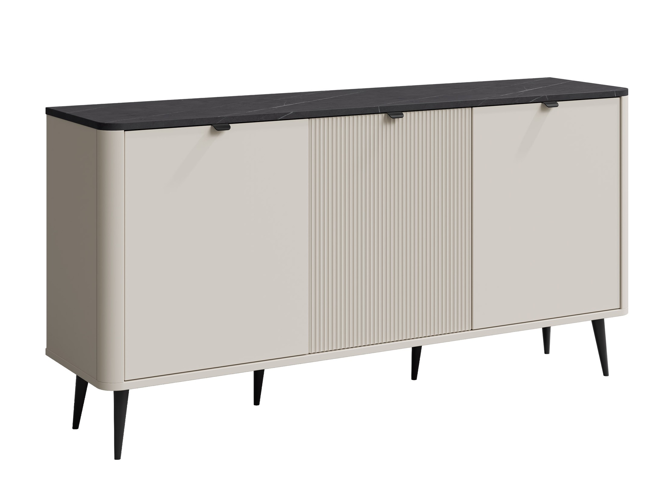 Dressoir Lufela 106 (Kasjmier + Grijs marmer)