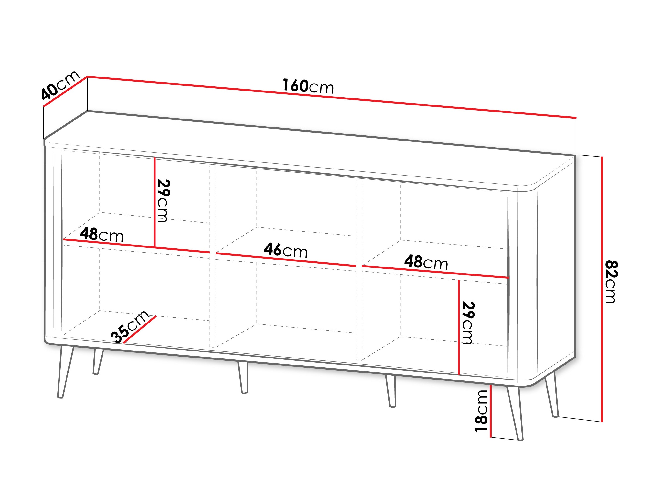 Dressoir Lufela 106 (Kasjmier + Grijs marmer)
