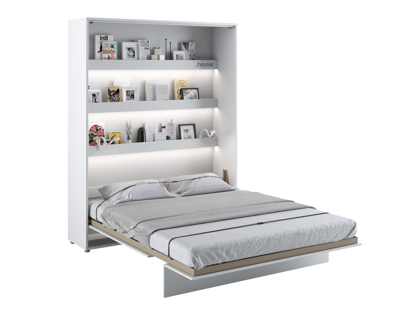 Muurbed Concept Pro Lenart (Wit + Glanzend wit)