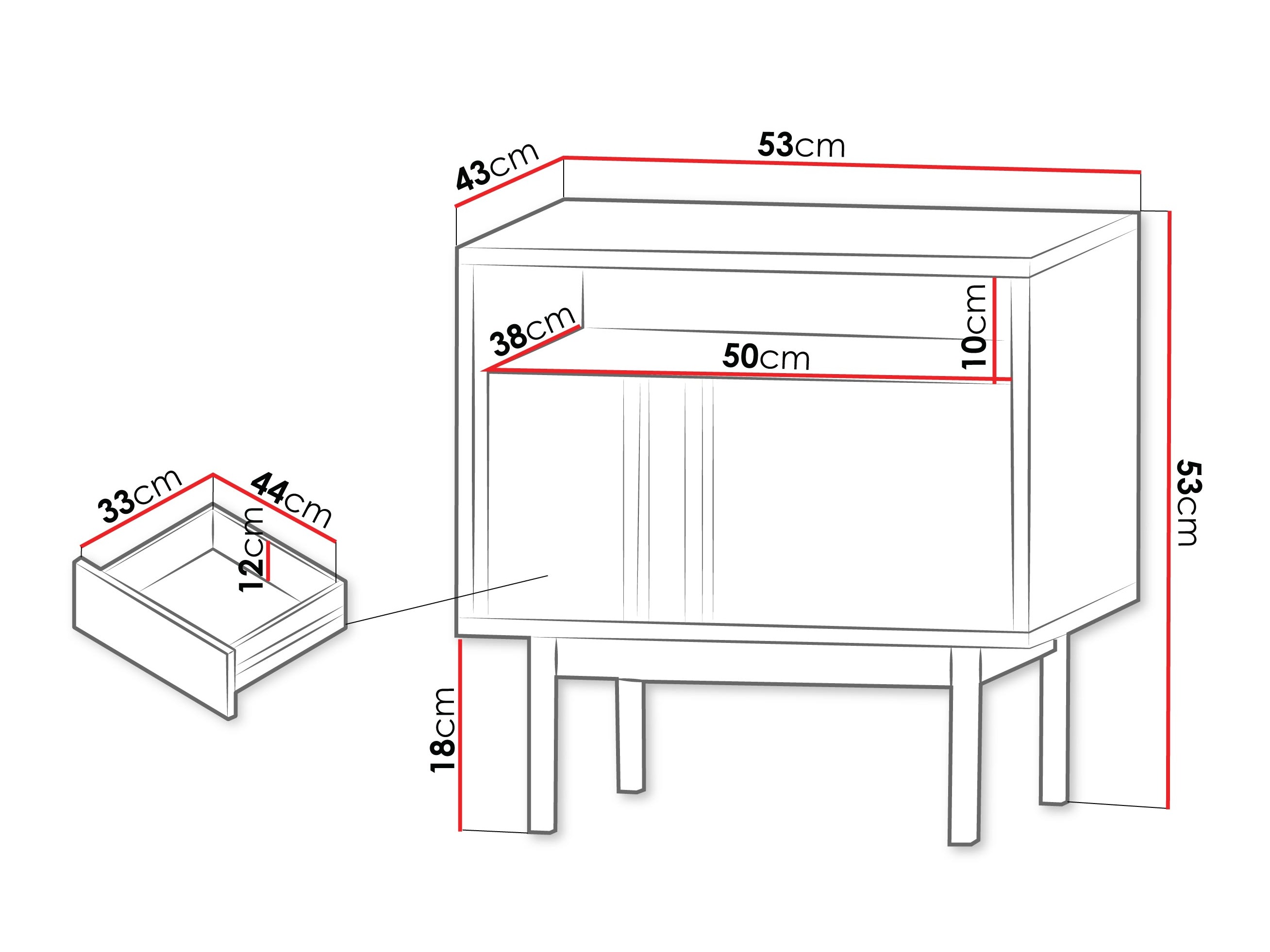 Nachtkastje Levali 112 (Eiken)