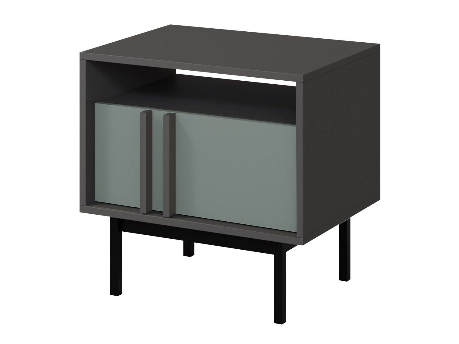 Nachtkastje Levali 112 (Stoffig groen)