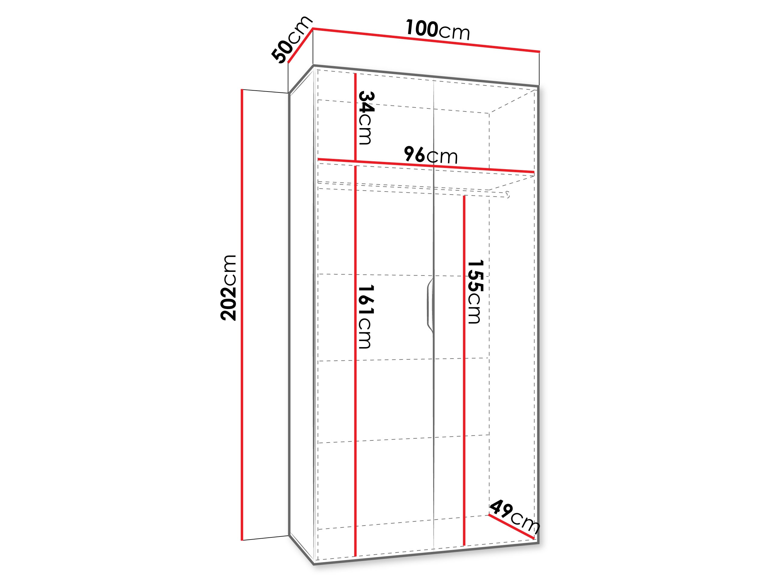 Kledingkast Hartford 509 (Artisan eiken)