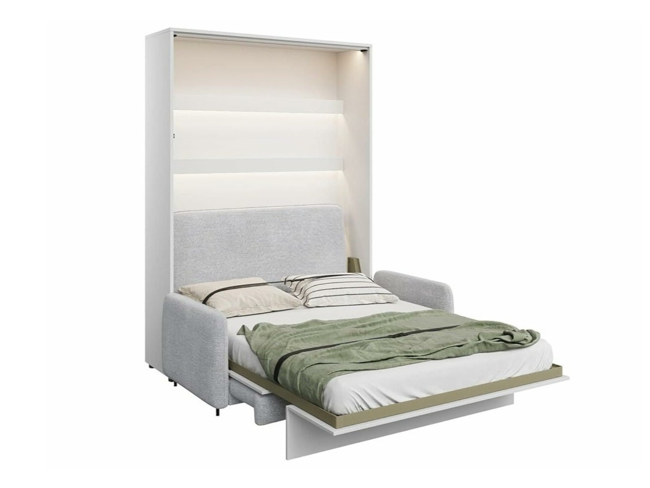 Muurbed Concept Pro Lenart Levfere 138 (Glanzend wit + Grijs)