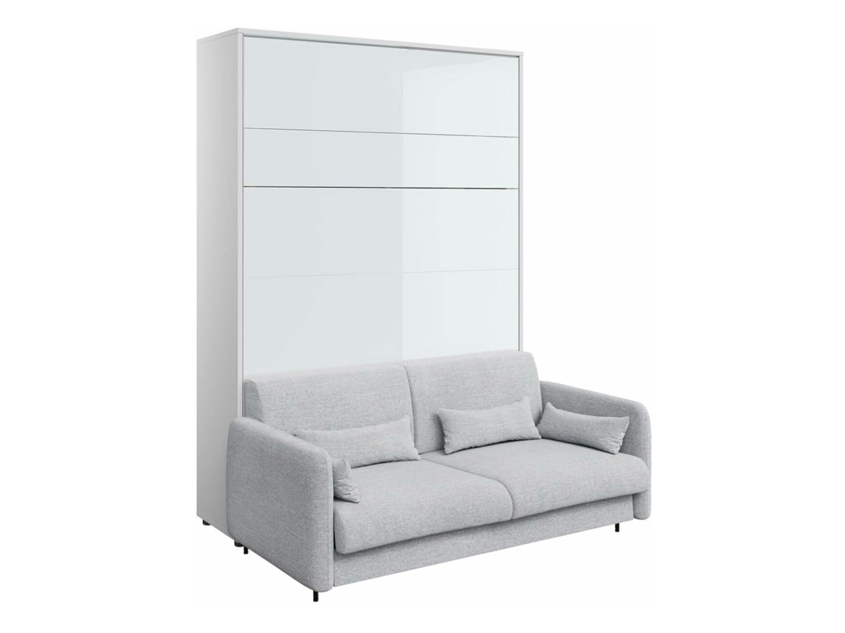 Muurbed Concept Pro Lenart VII (Glanzend wit + Grijs)