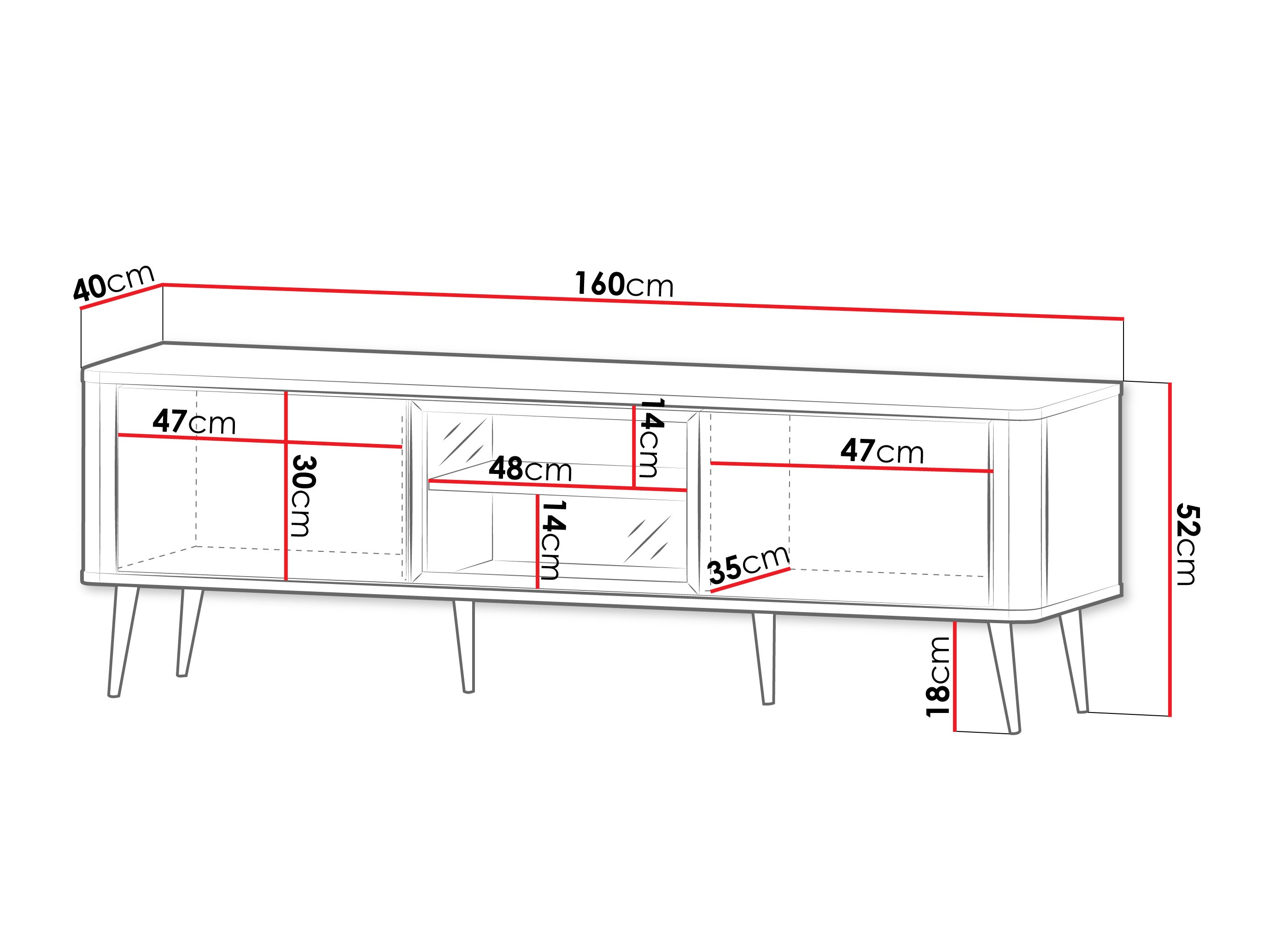 TV-meubel Lufela 111 (Kasjmier + Grijs marmer)