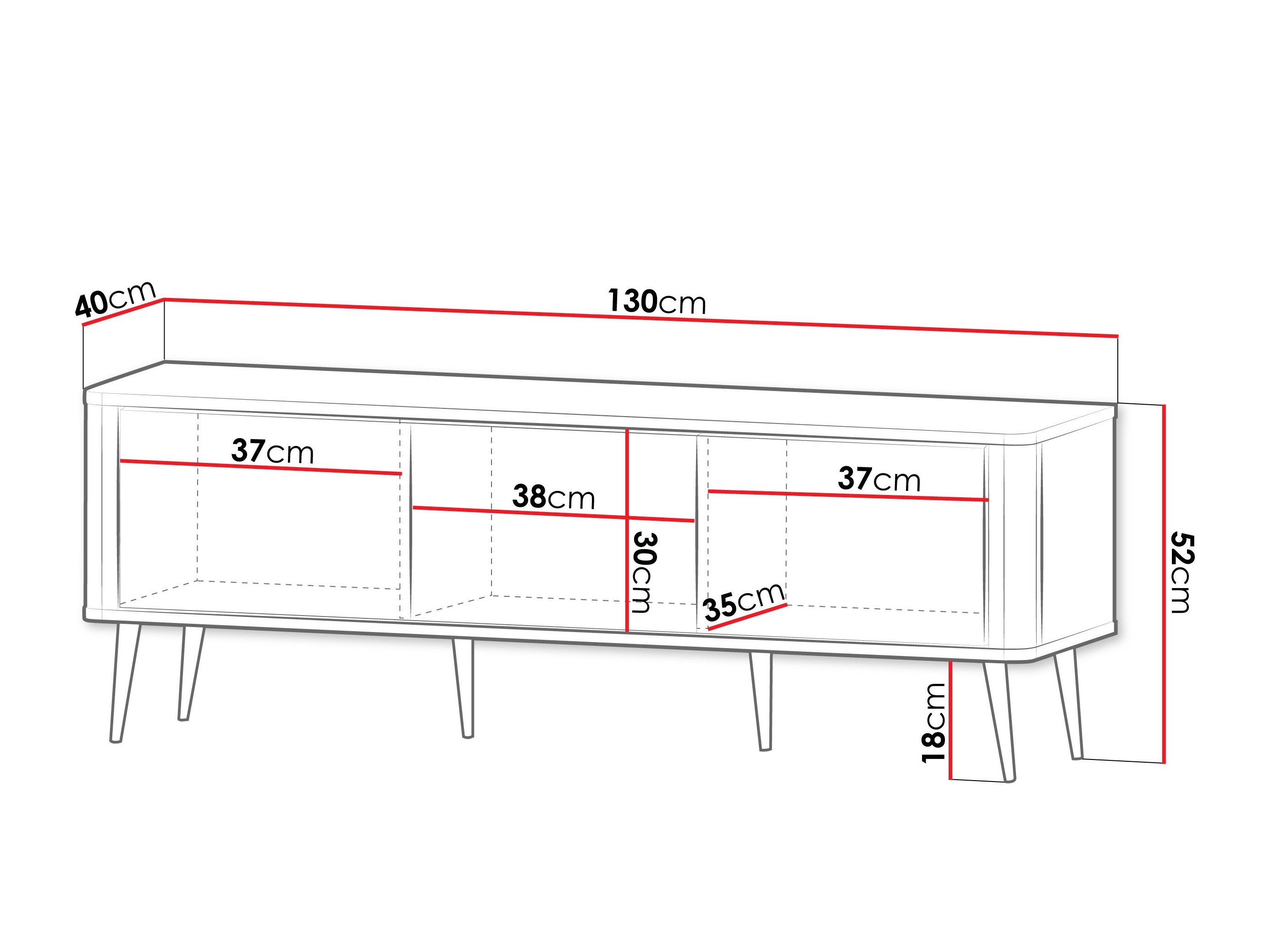 TV-meubel Lufela 113 (Kasjmier + Grijs marmer)