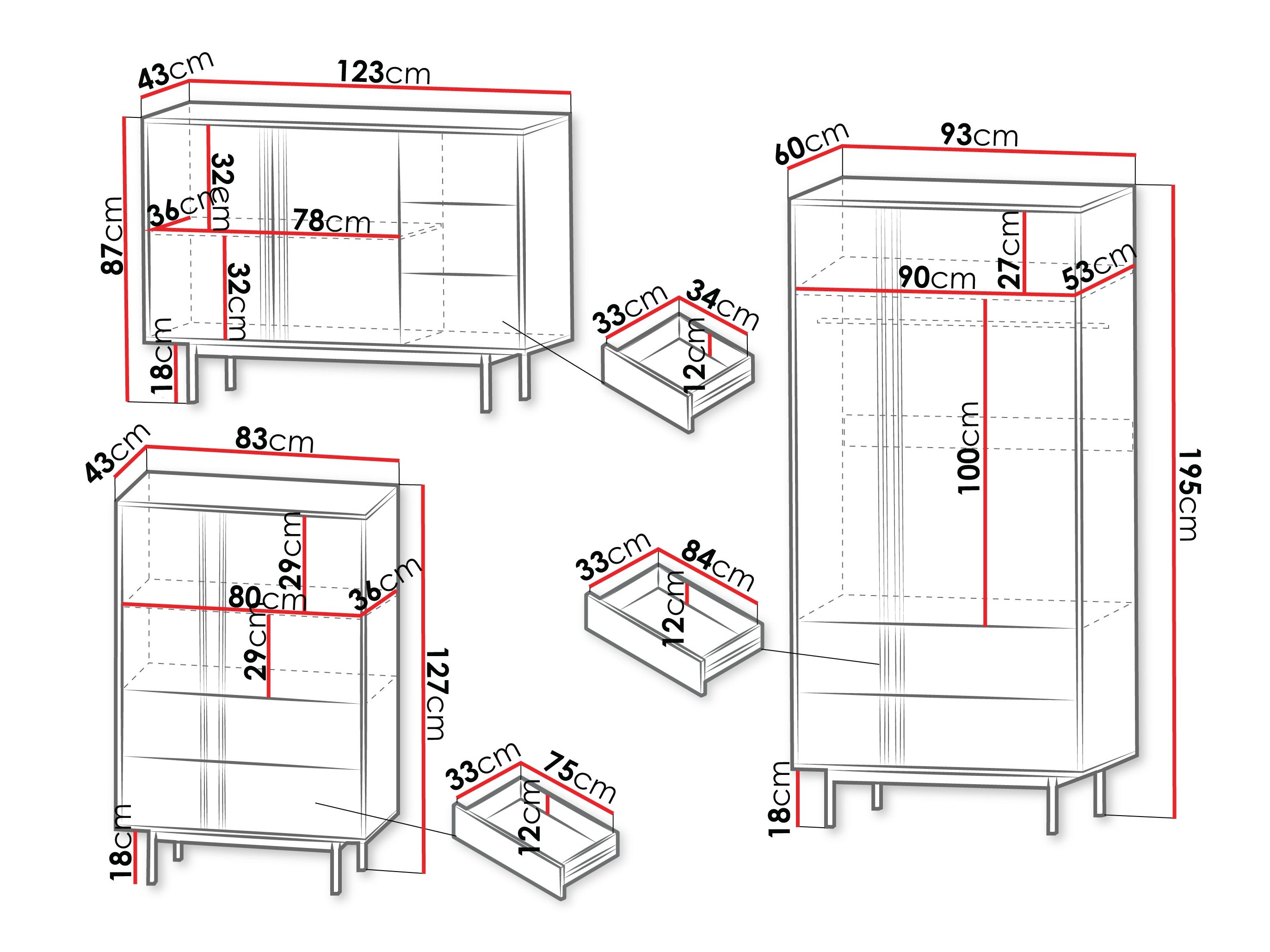 Woonkamerset Levali 116 (Beige)