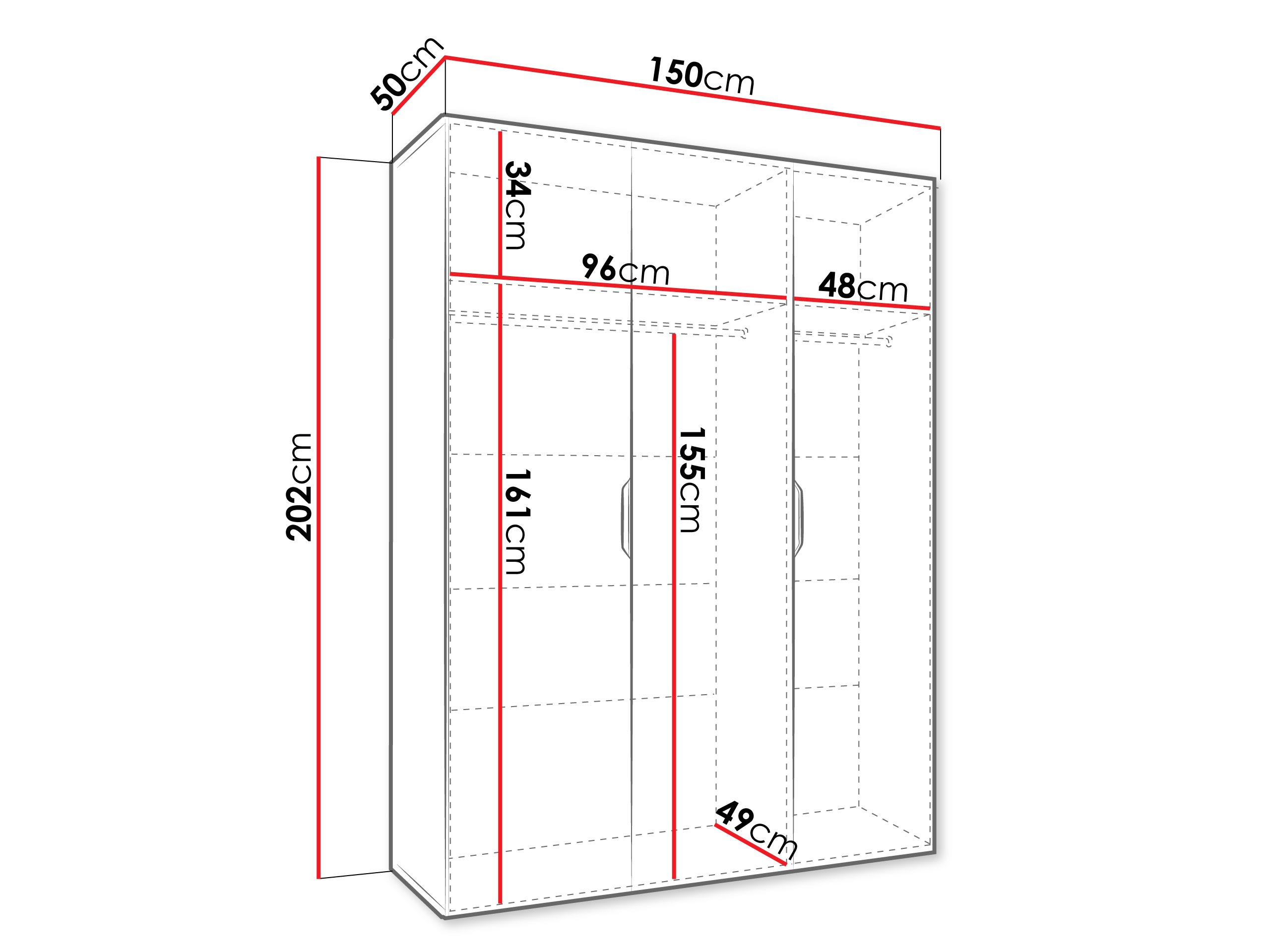 Kledingkast Hartford 511 (Artisan eiken)