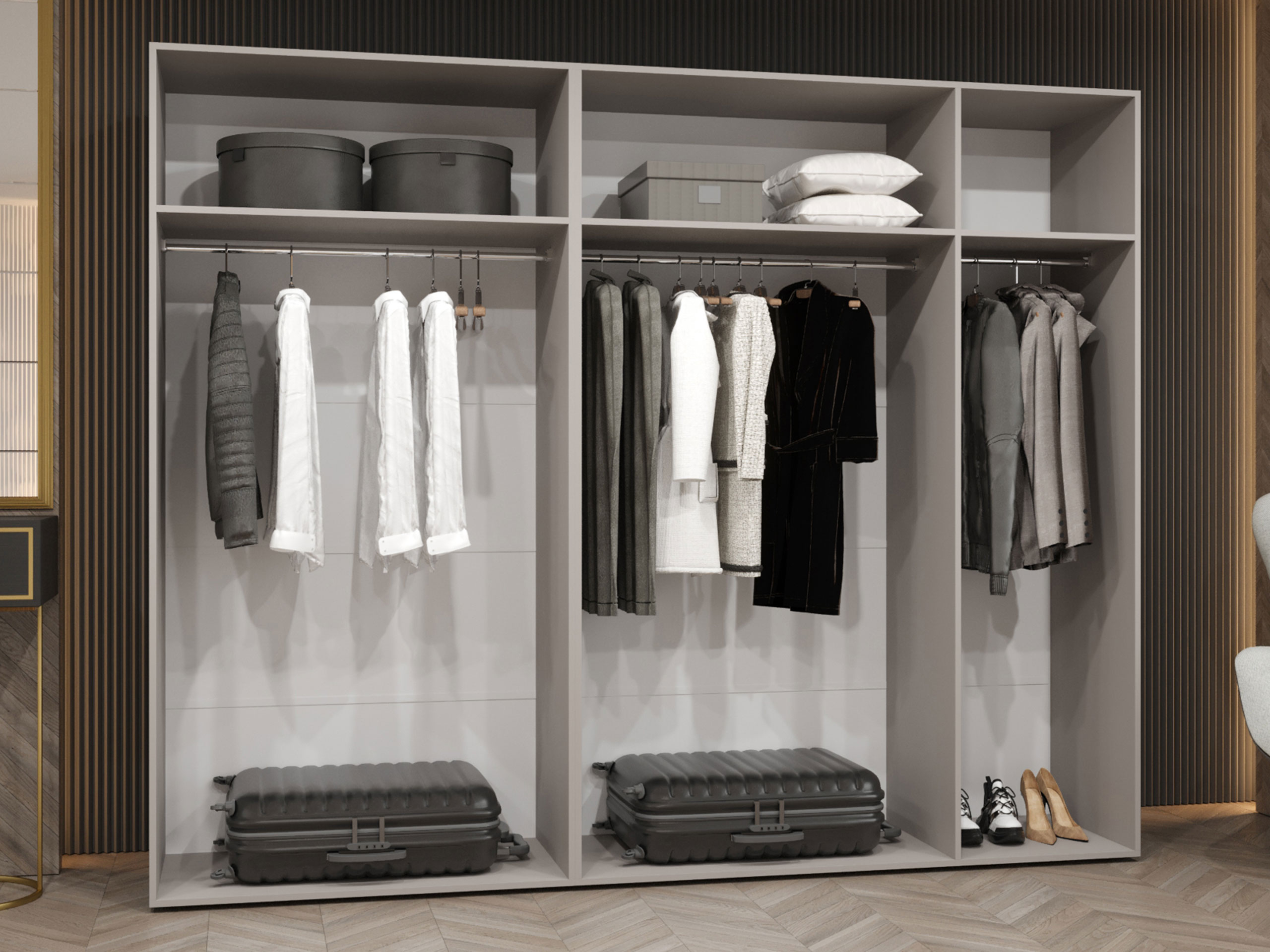 Kledingkast Hartford 516 (Zwart)