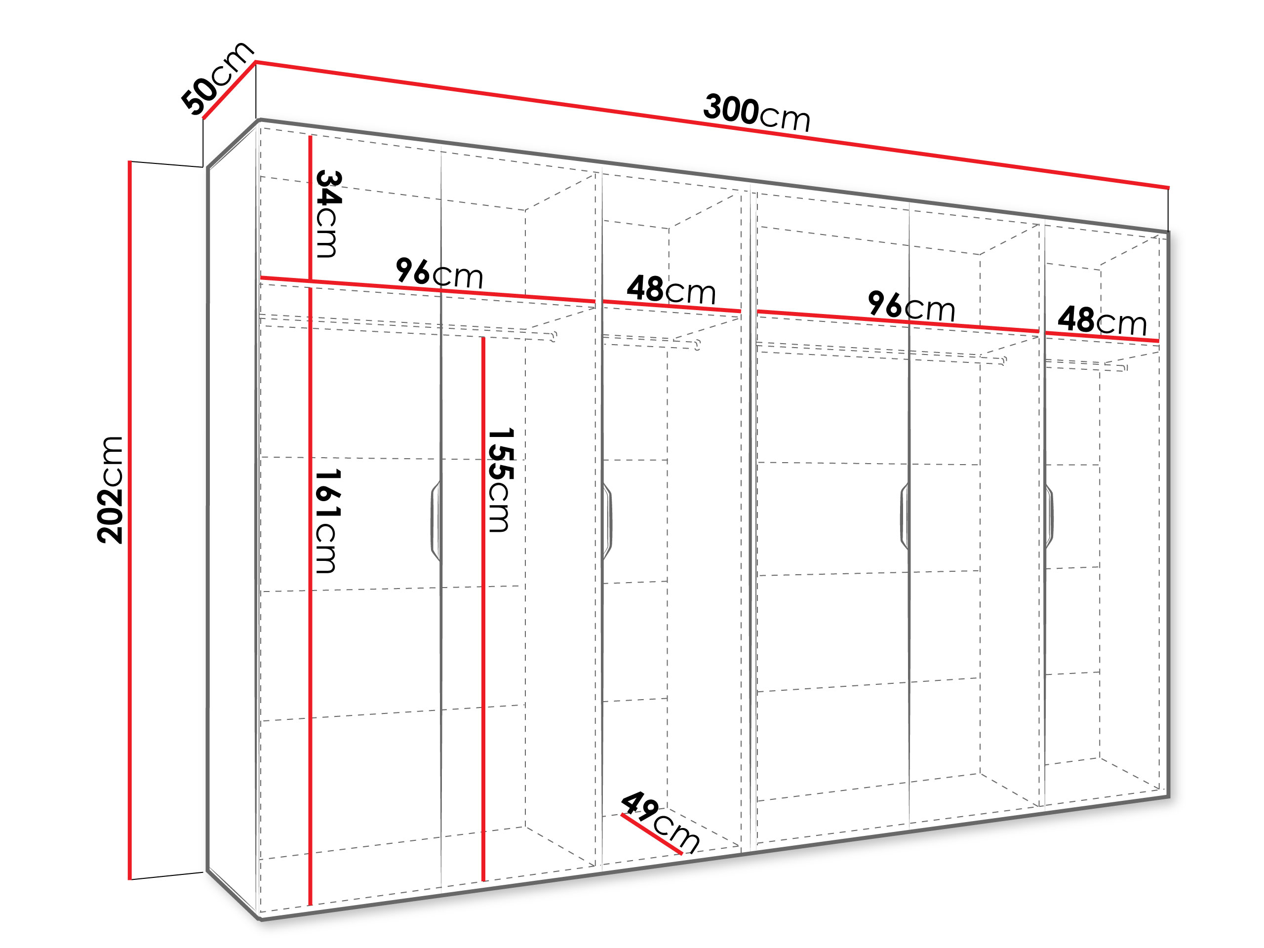 Kledingkast Hartford 518 (Artisan eiken)
