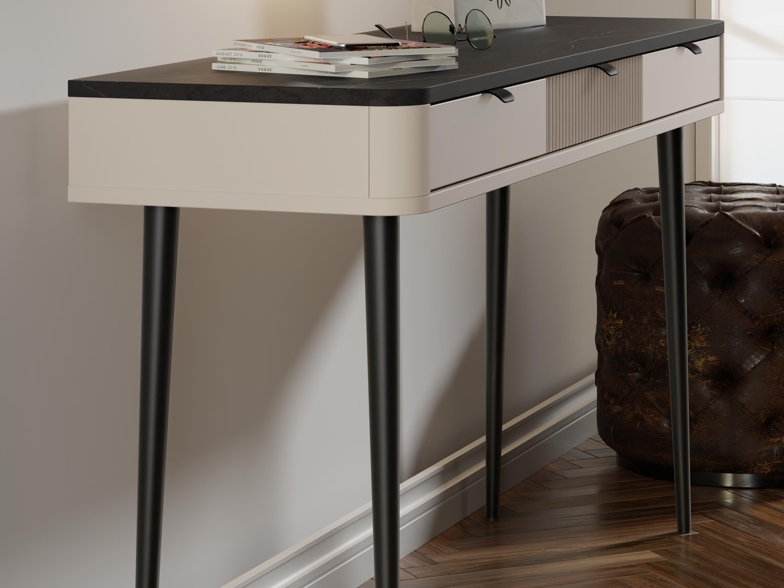 Thuiskantoorset Lufela 123 (Kasjmier + Grijs marmer)