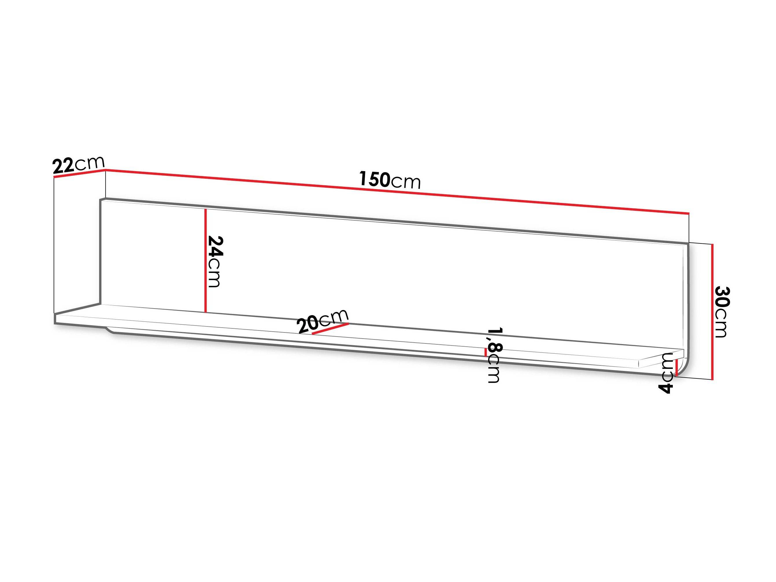 Wandplank Lufela 117 (Kasjmier + Notenhout)
