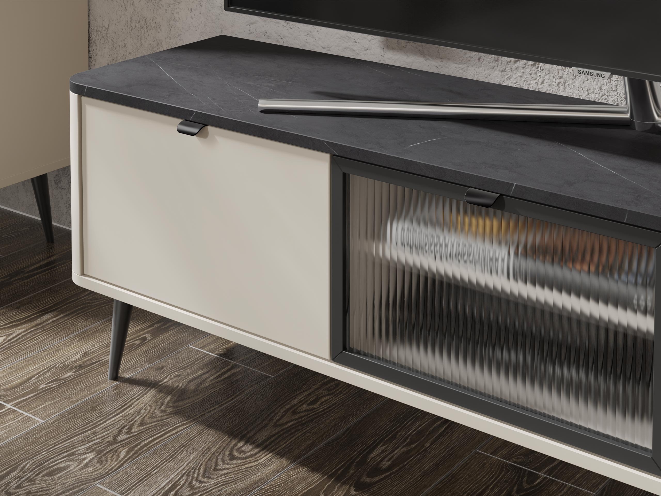 Woonkamerset Lufela 120 (Kasjmier + Grijs marmer)