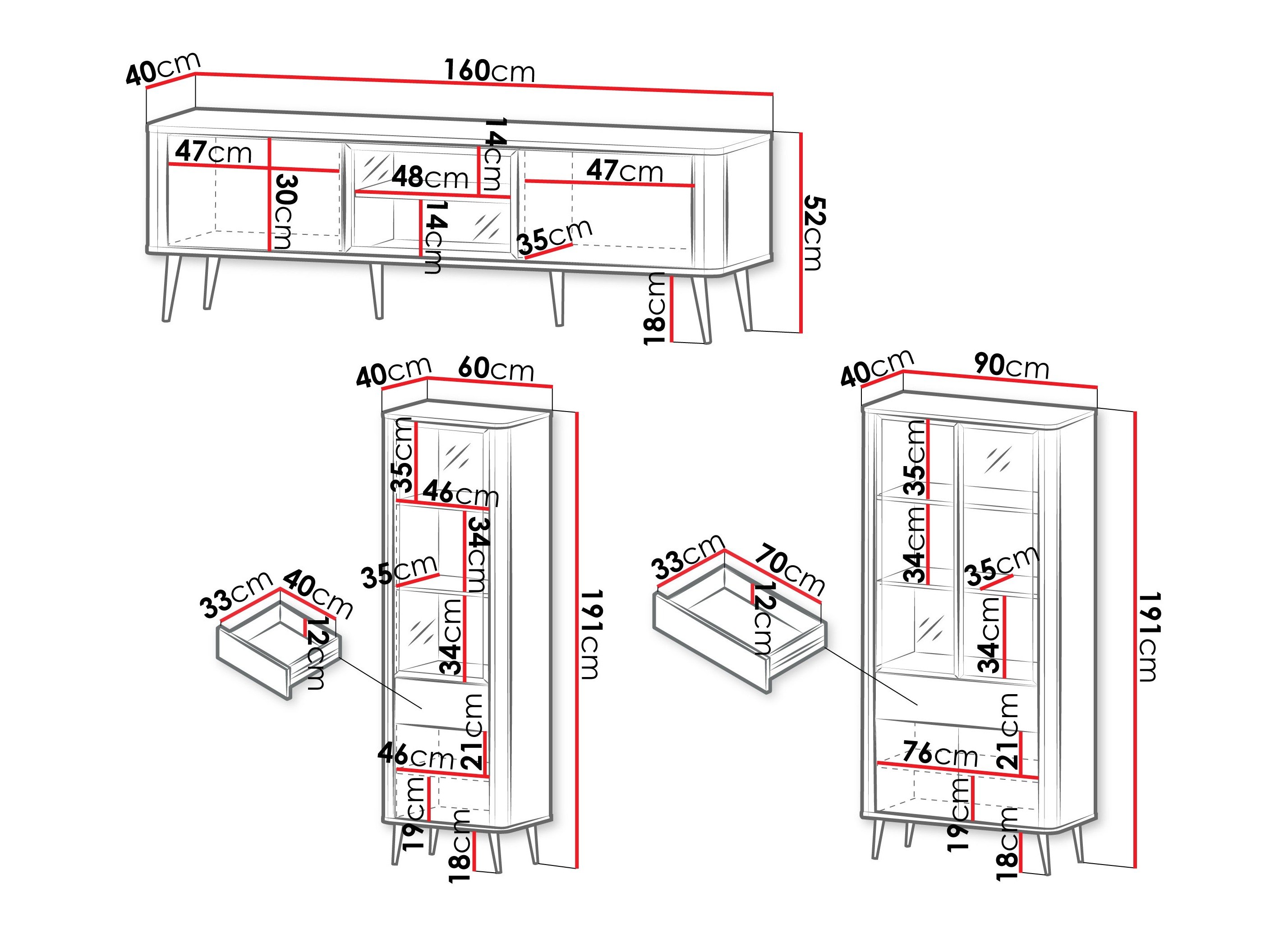 Woonkamerset Lufela 121 (Kasjmier + Grijs marmer)