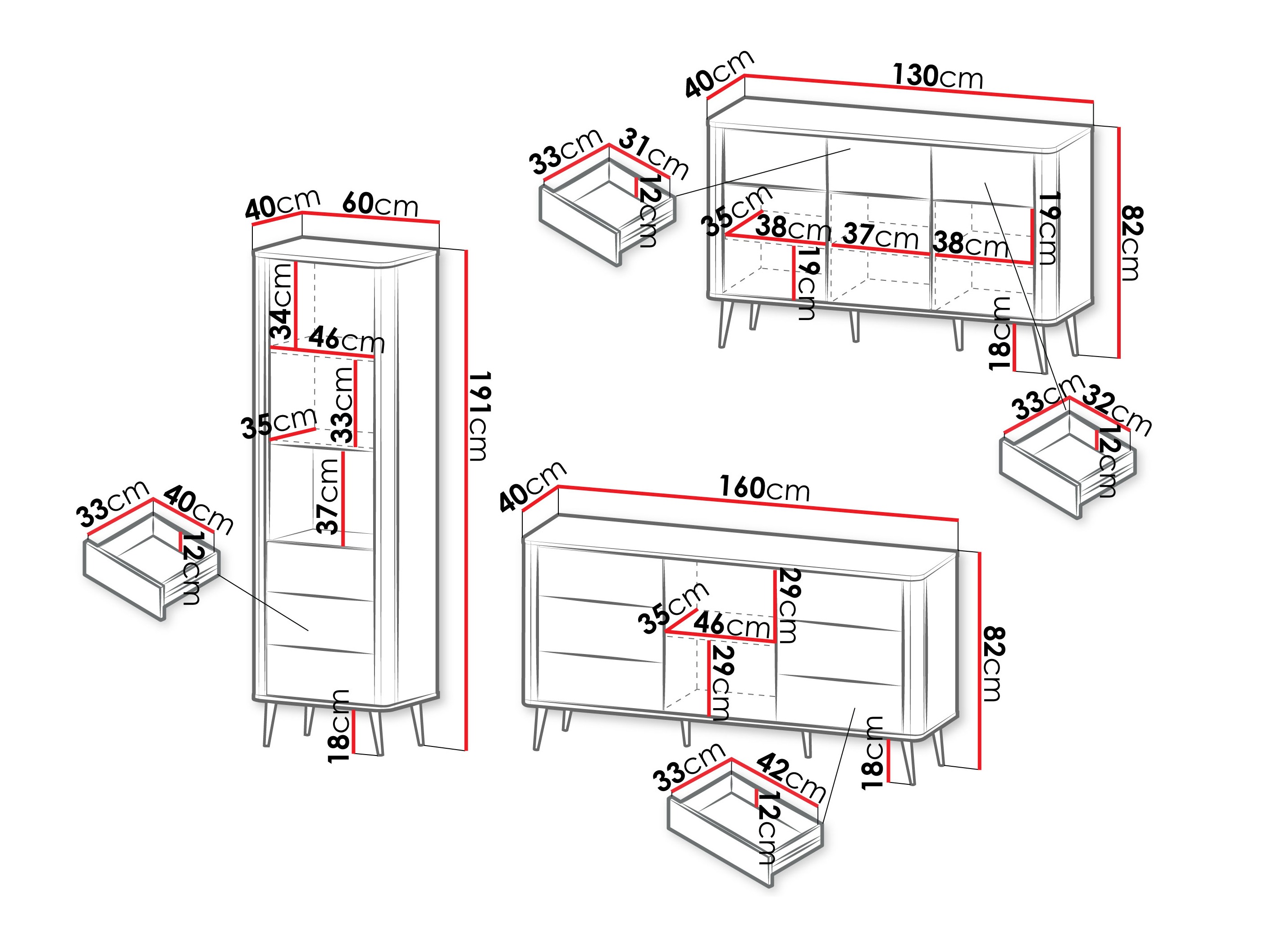 Woonkamerset Lufela 122 (Kasjmier + Grijs marmer)