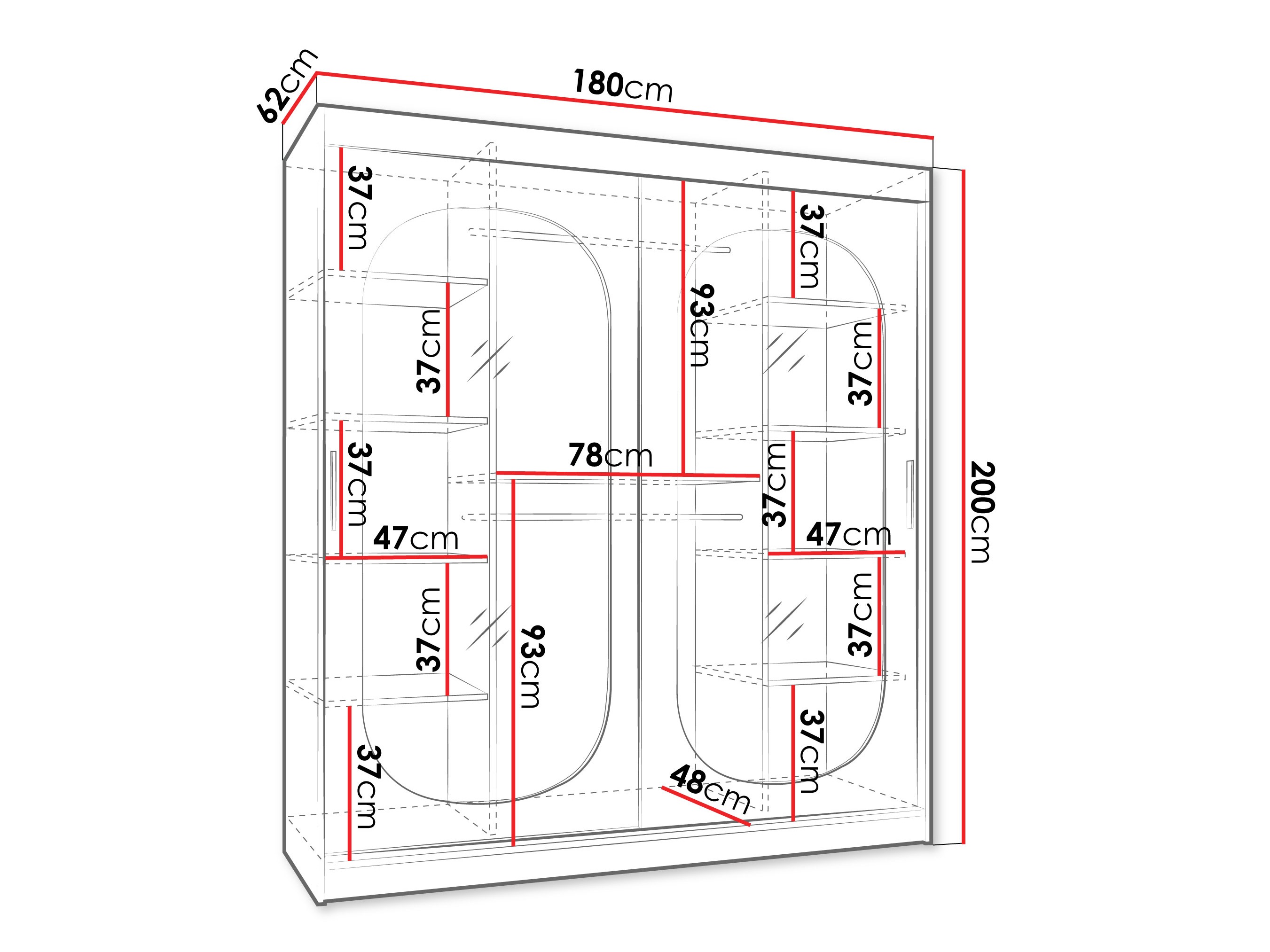 Kledingkast Hartford 520 (Kasjmier)