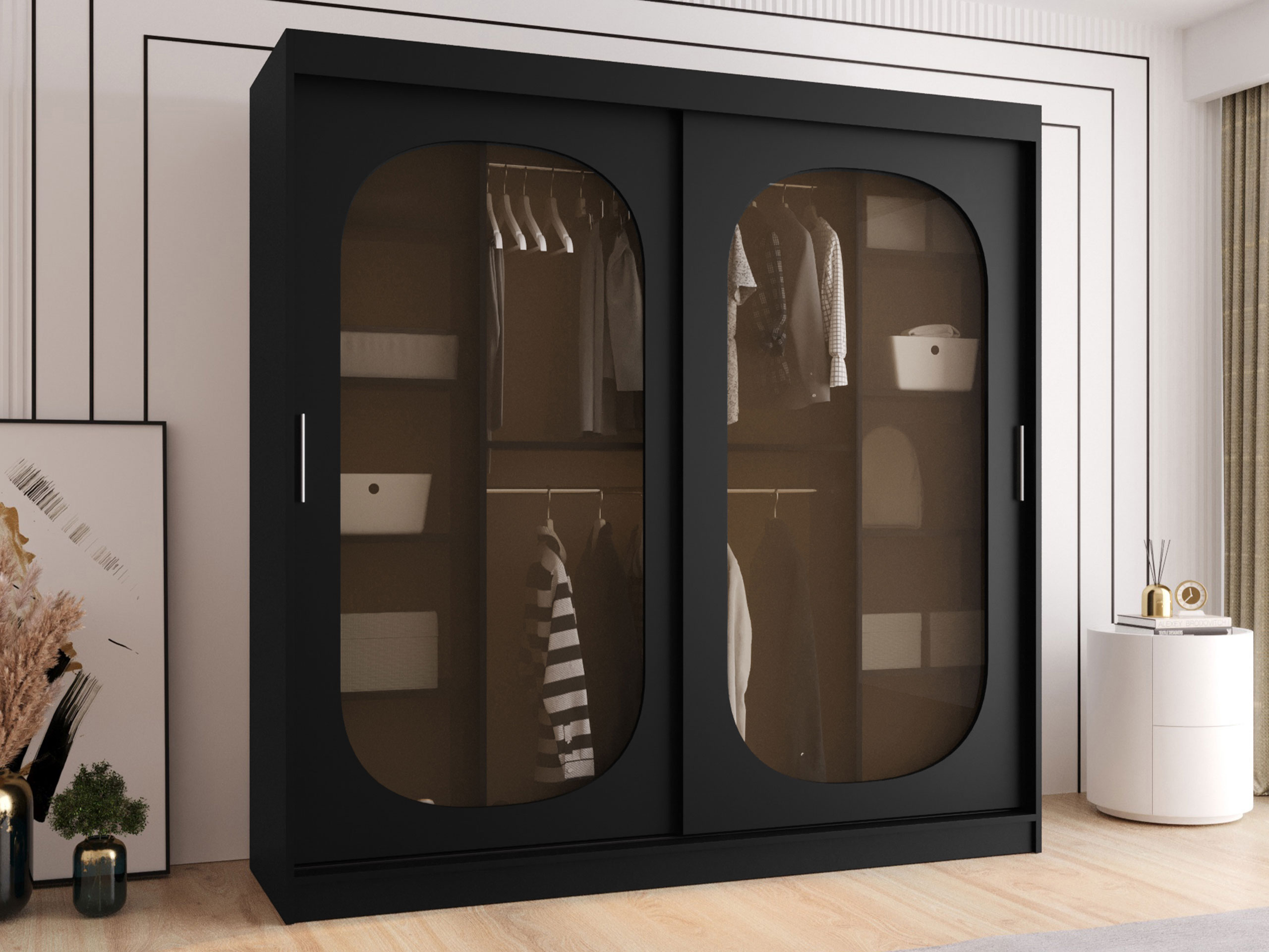 Kledingkast Hartford 521 (Zwart)