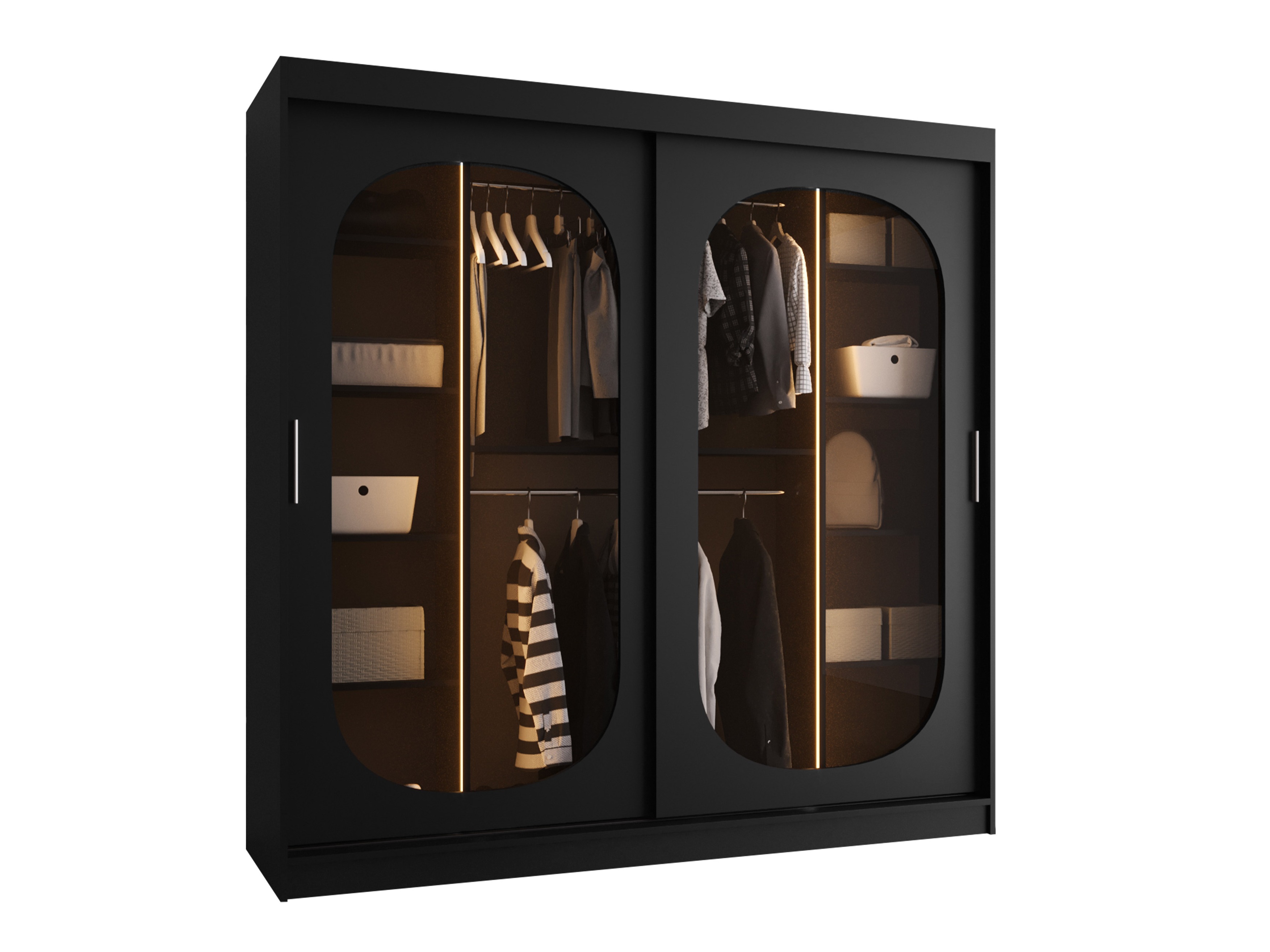 Kledingkast Hartford 521 (Zwart)