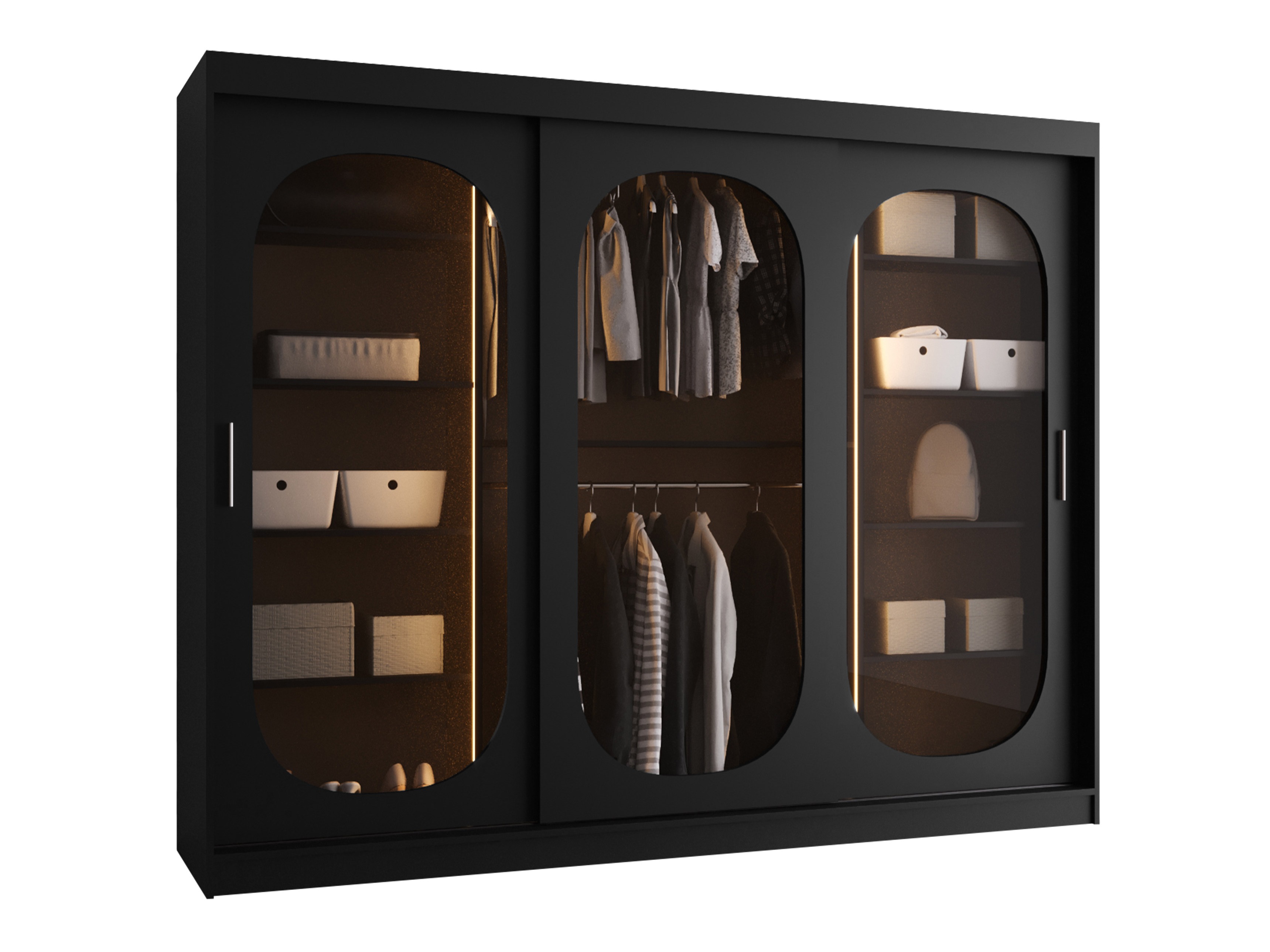 Kledingkast Hartford 522 (Zwart)