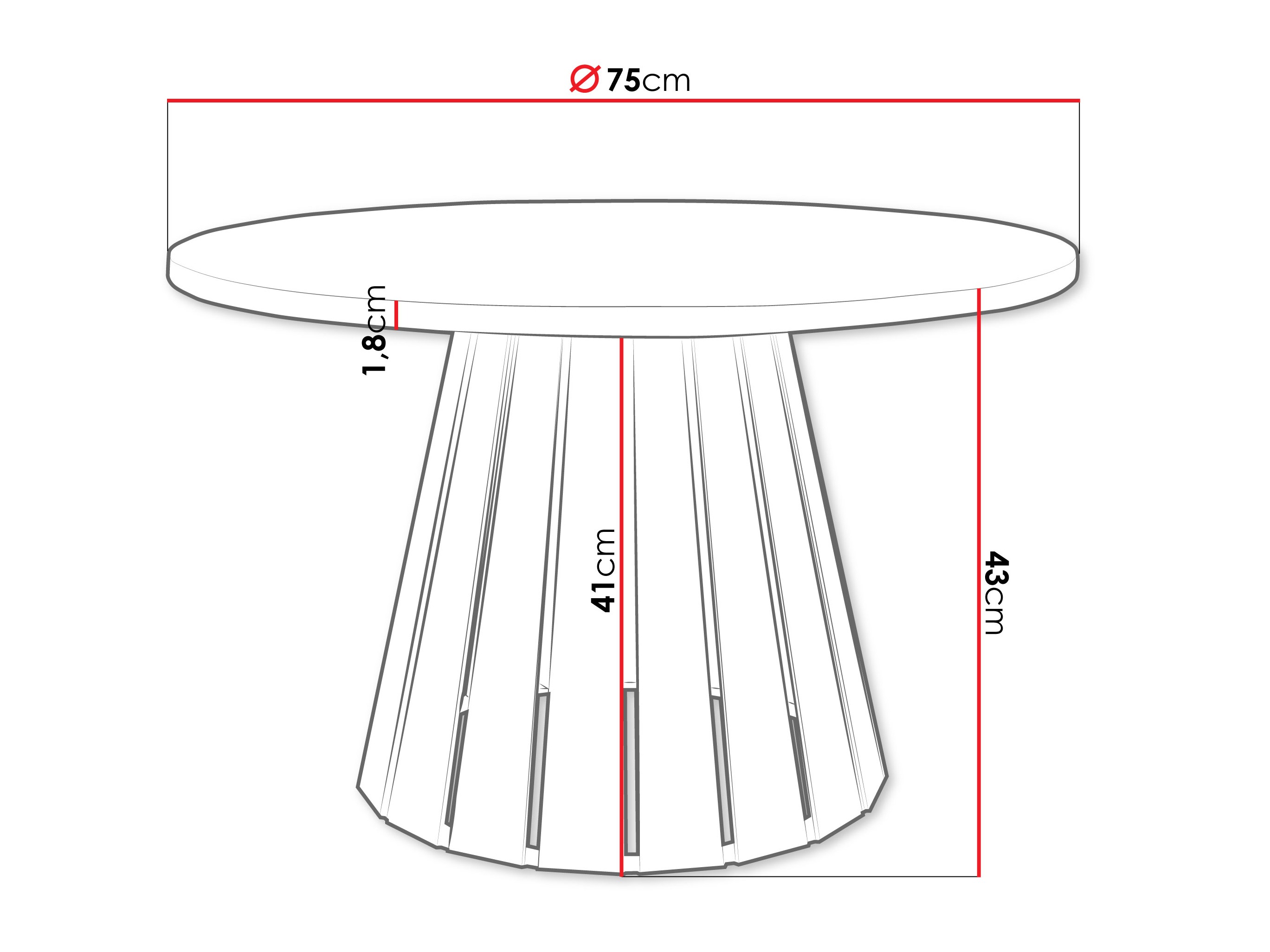 Salontafel Oswego 134 (Zwart + Wit)