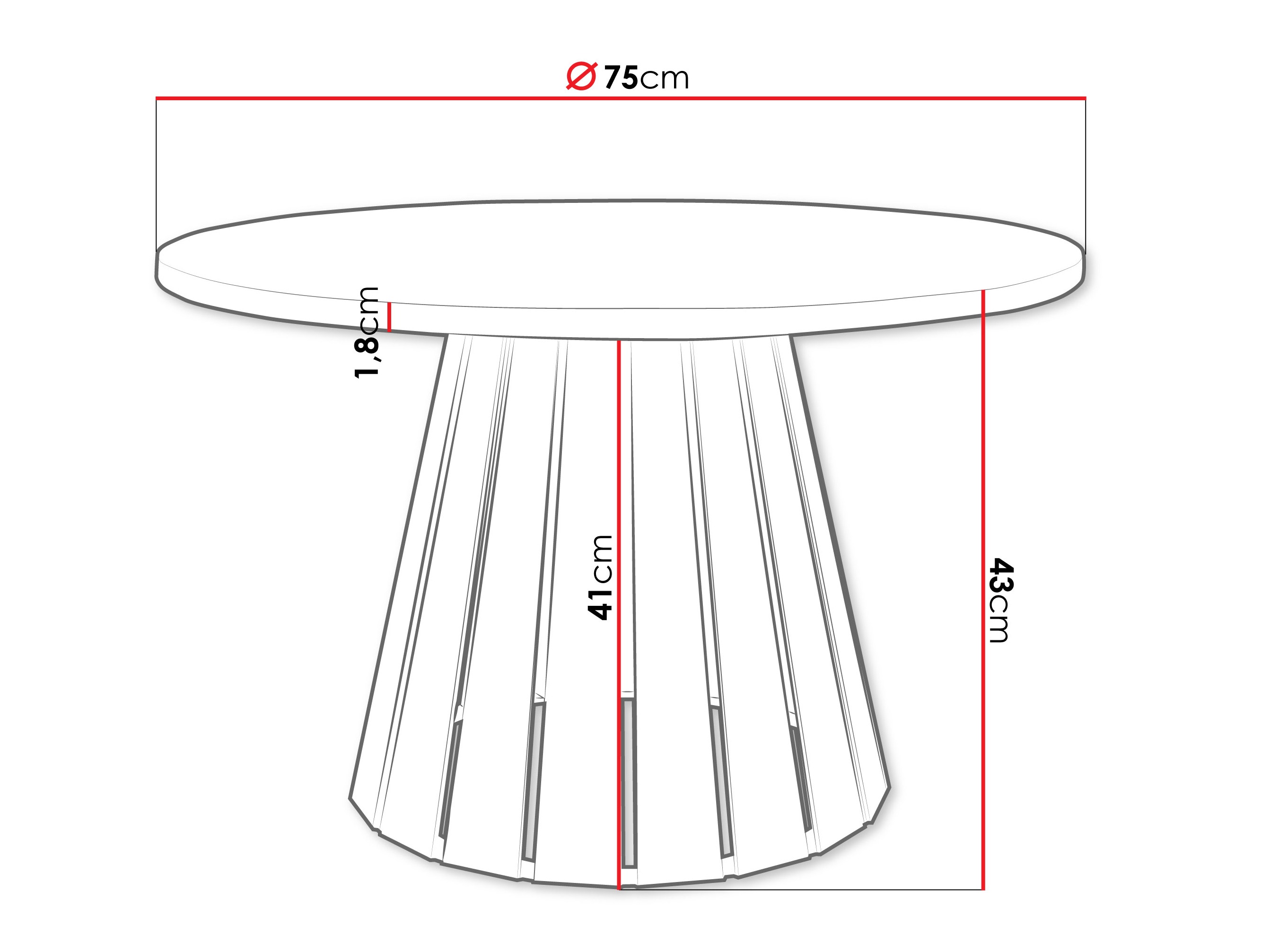 Salontafel Oswego 134 (Zwart)