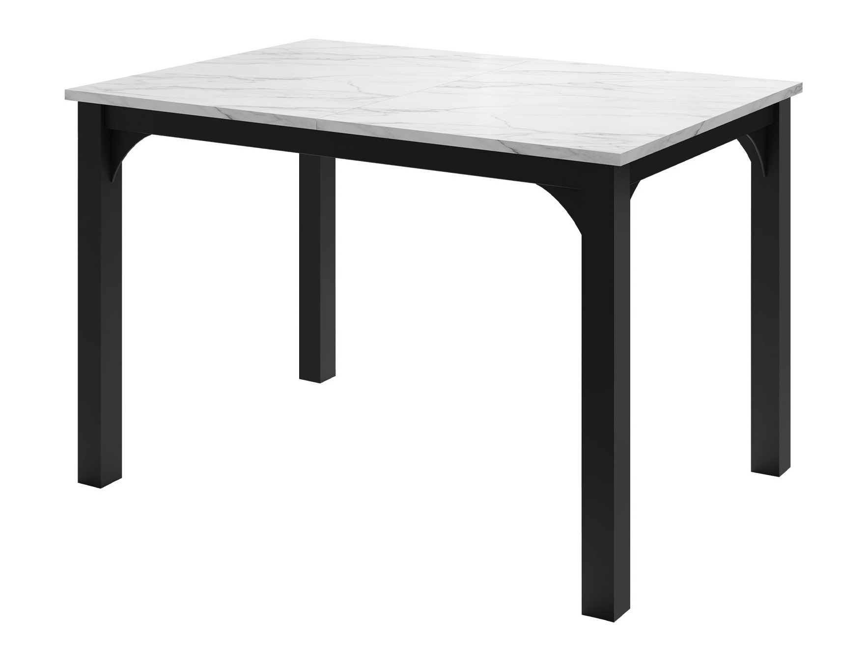 Tafel Oswego 135 (Wit marmer + Zwart)