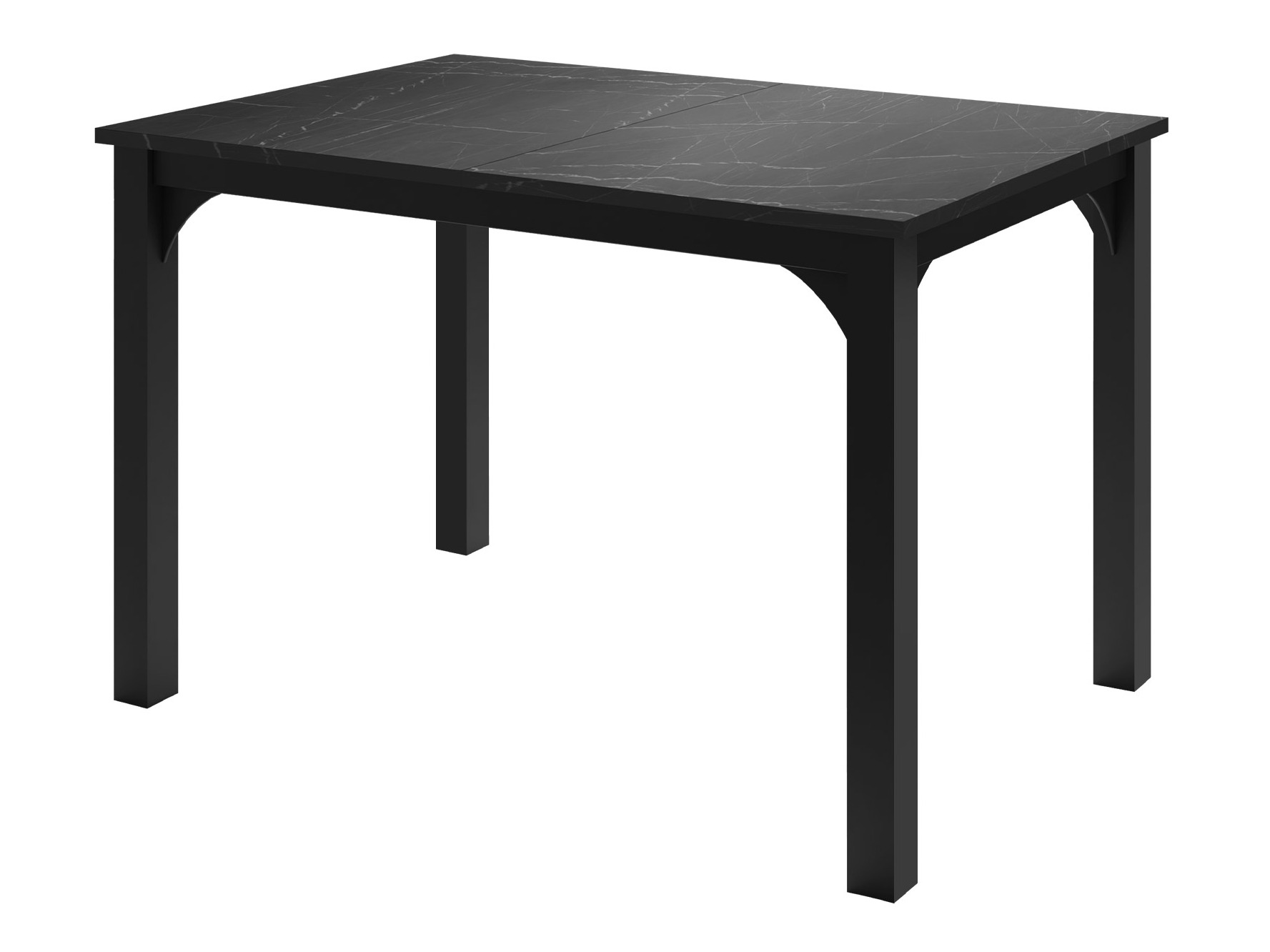 Tafel Oswego 135 (Zwart marmer + Zwart)