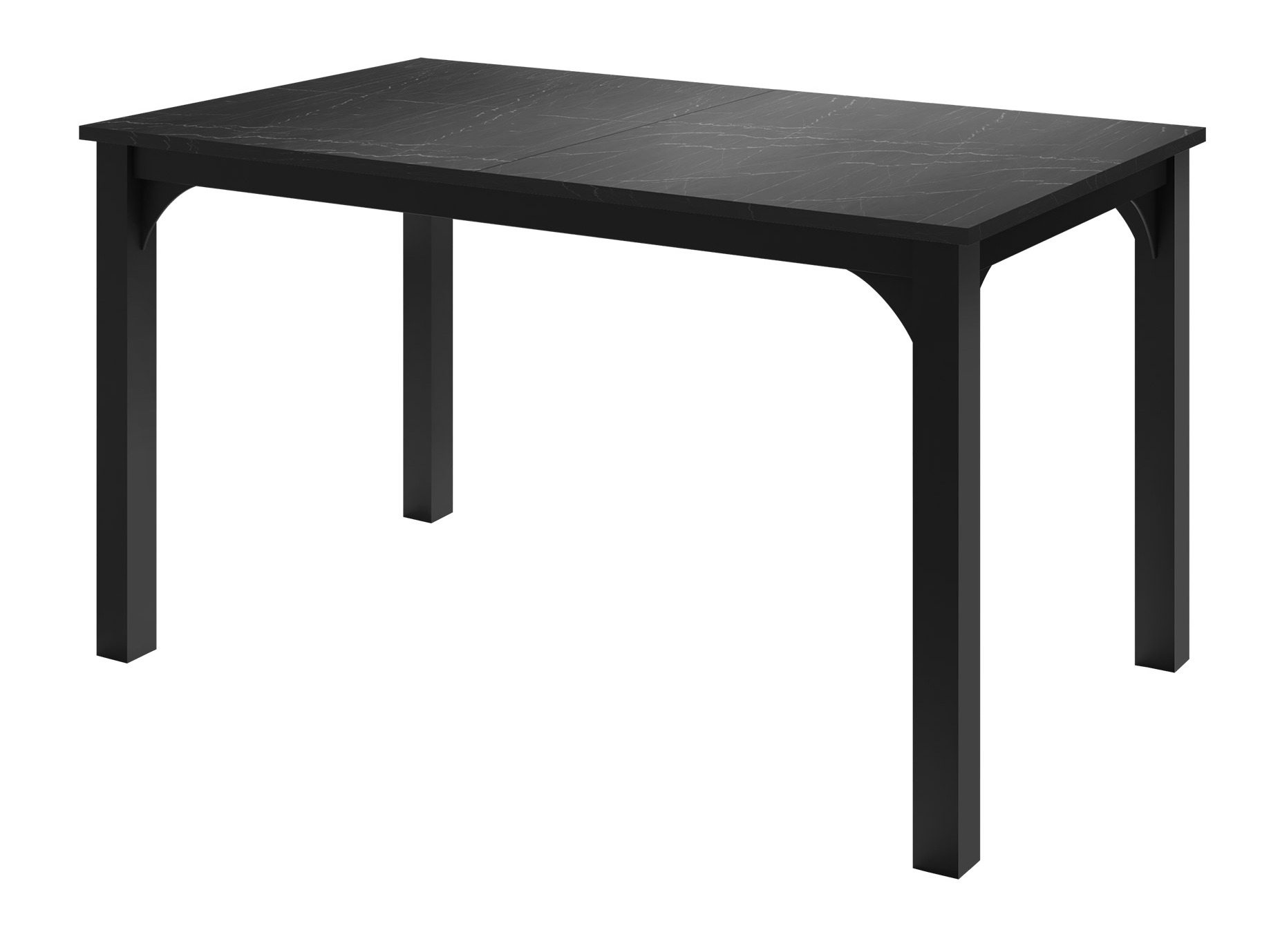 Tafel Oswego 136 (Zwart marmer + Zwart)