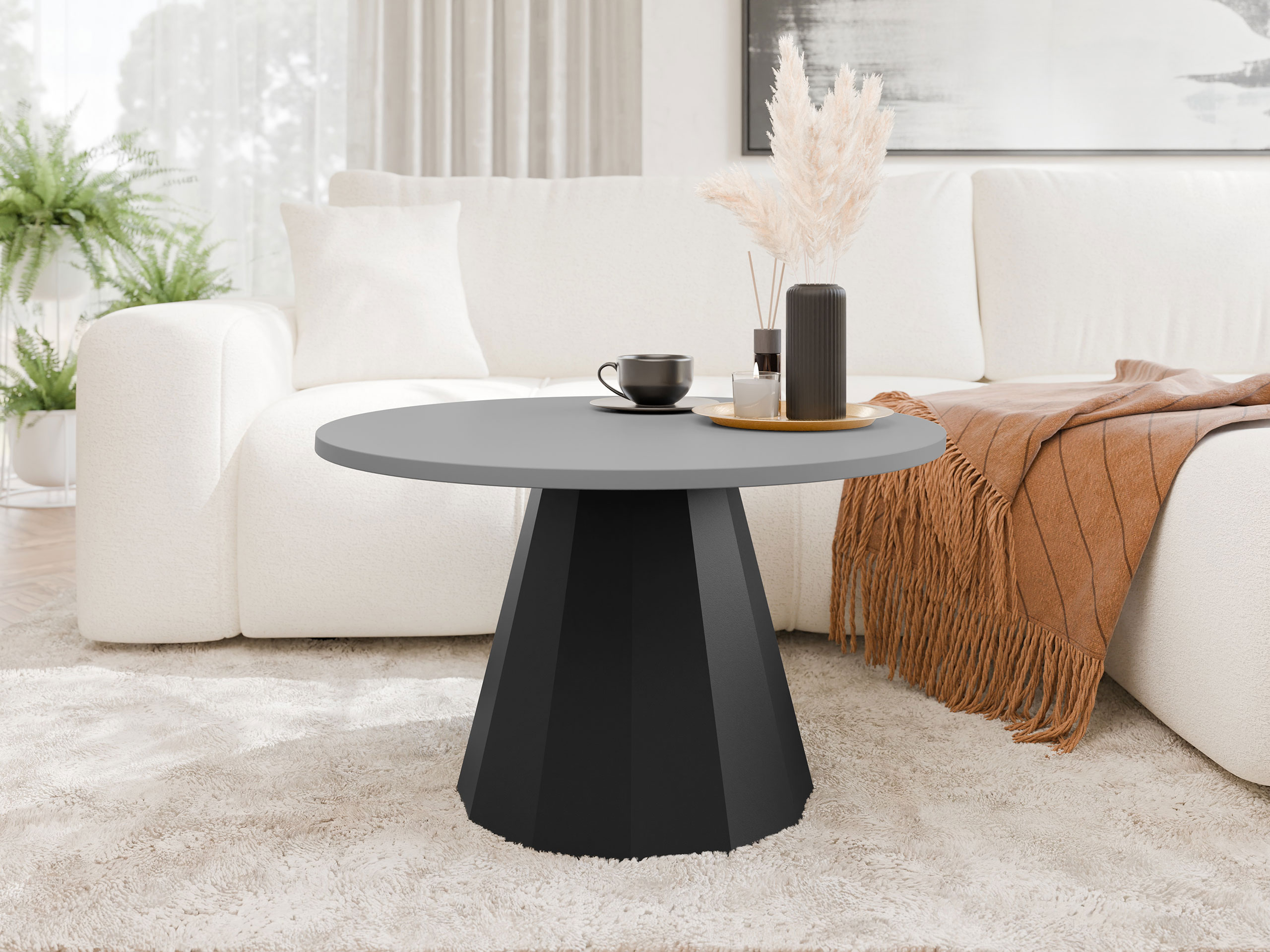 Salontafel Oswego 139 (Zwart + Grijs)