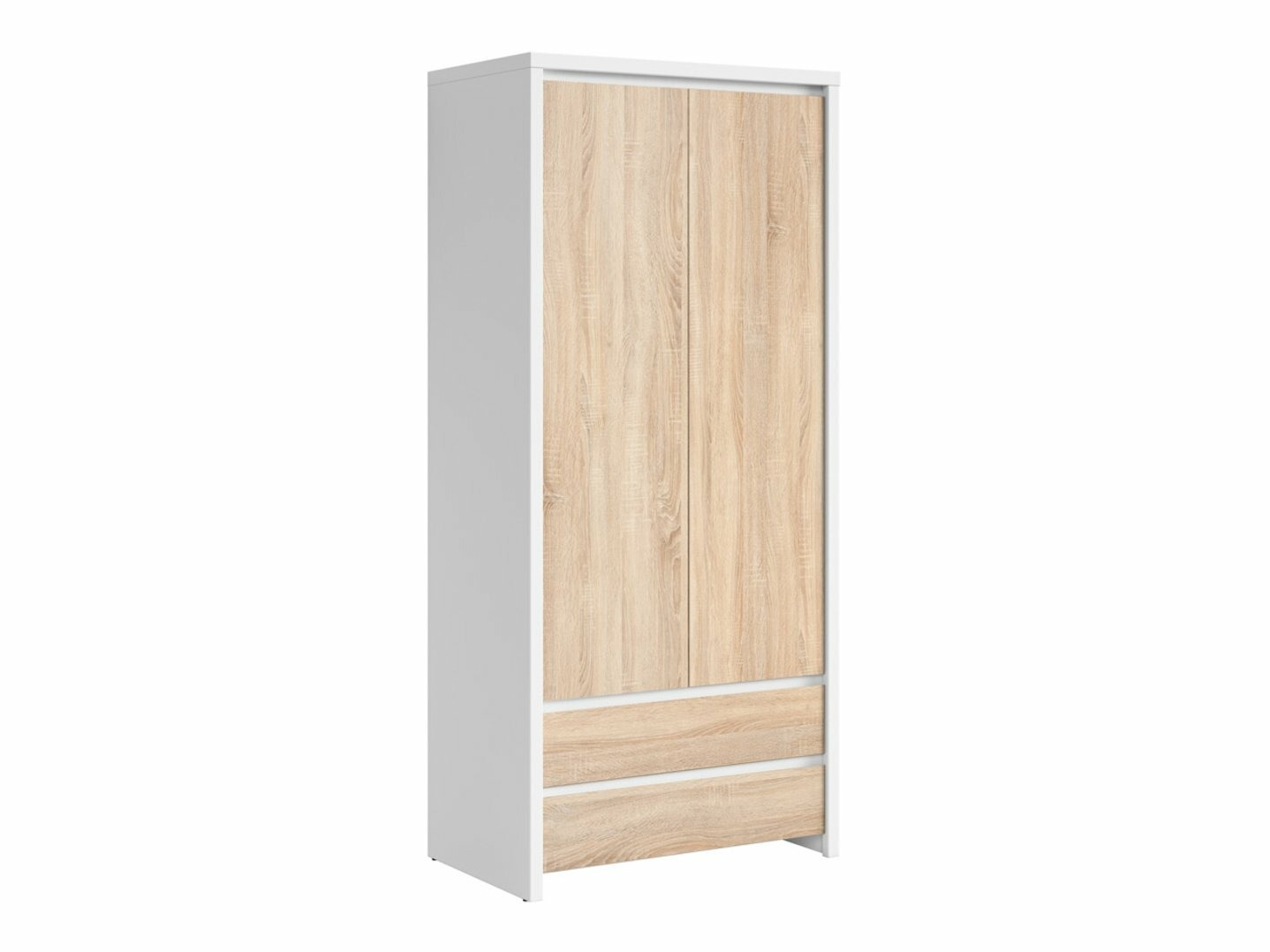 Kledingkast Nolroma 117 (Wit + Sonoma eik)