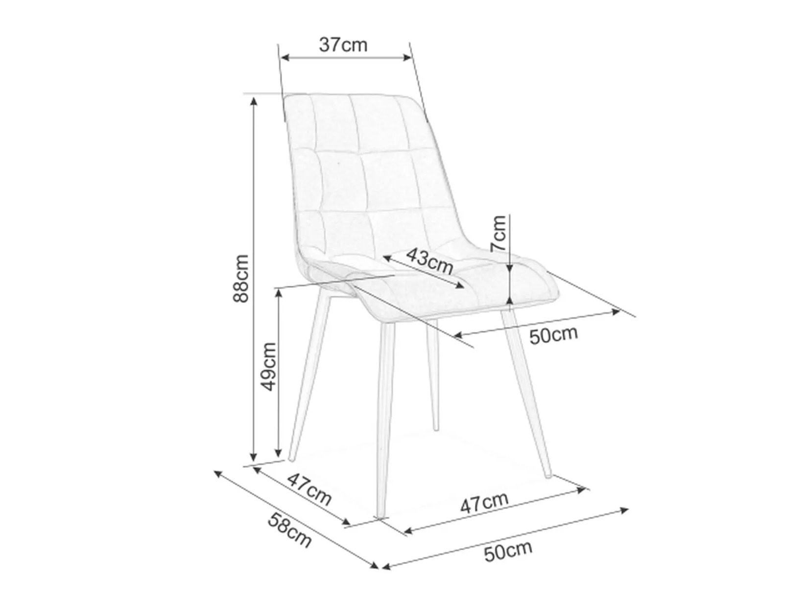 Stoel Detroit 766 (Grijs)