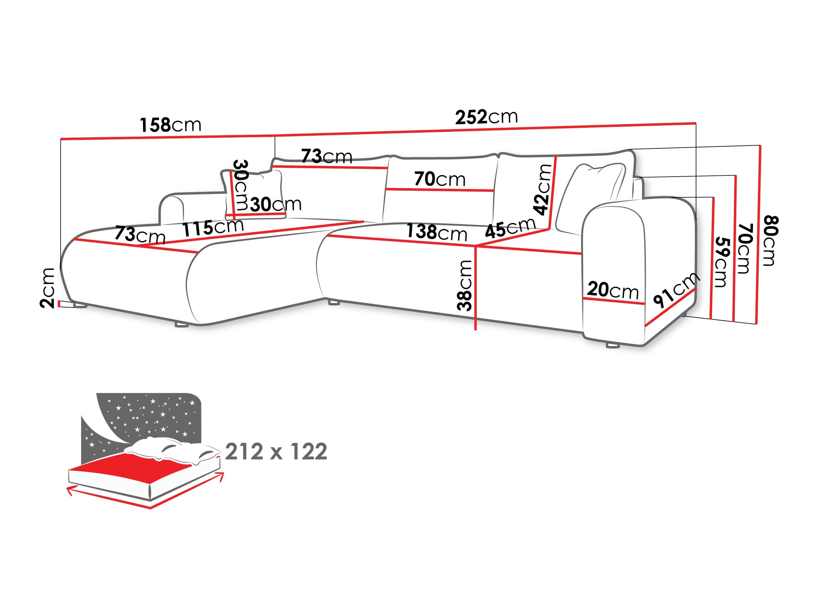 Hoekbank Comfivo 449 (Clara 215.03)