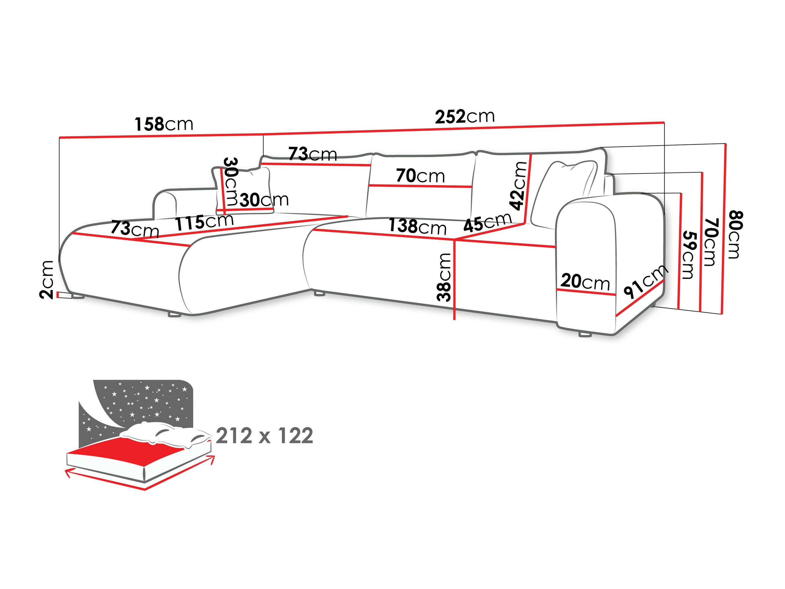 Hoekbank Comfivo 449 (Clara 215.10)