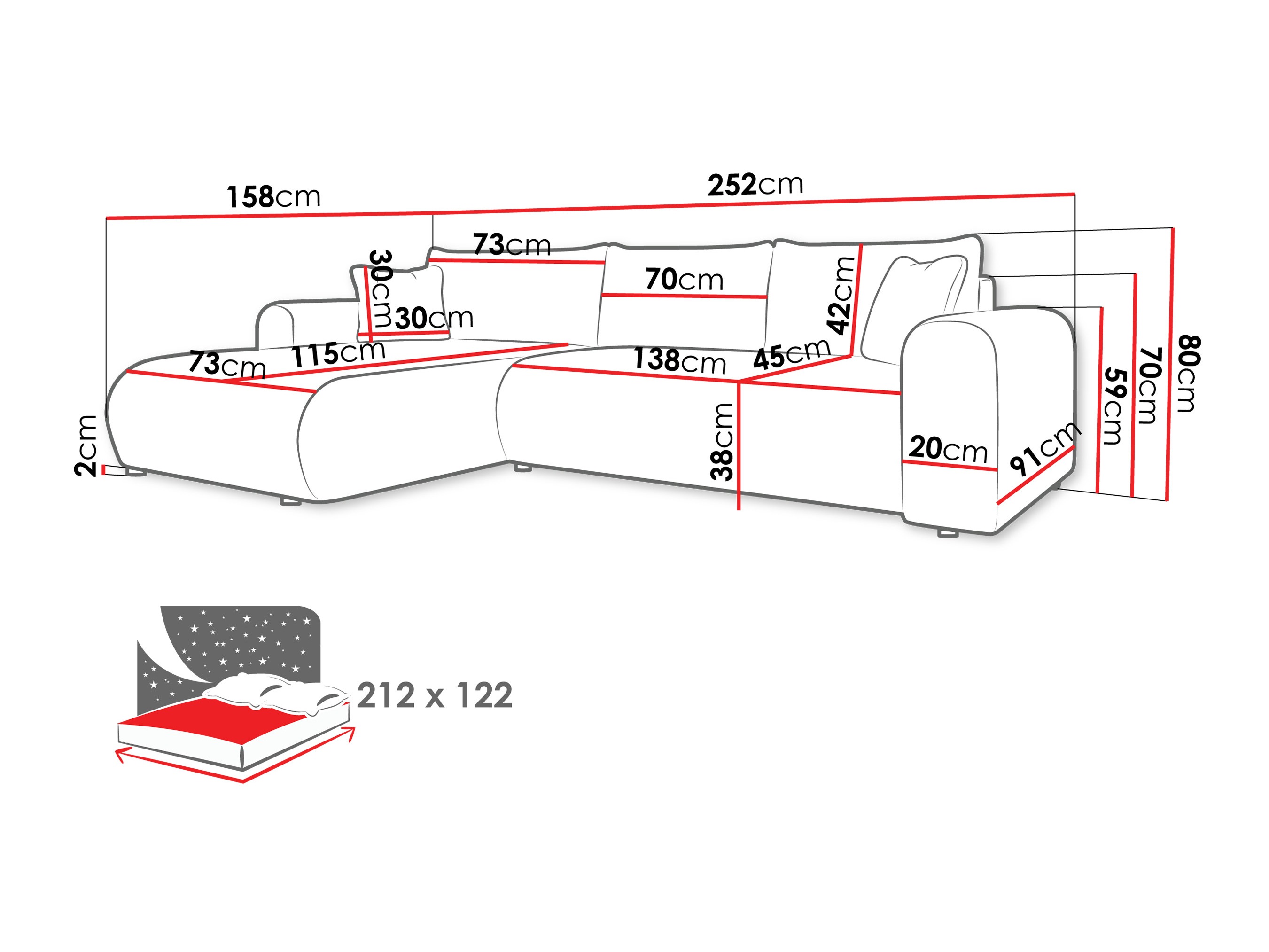 Hoekbank Comfivo 449 (Flow 22)