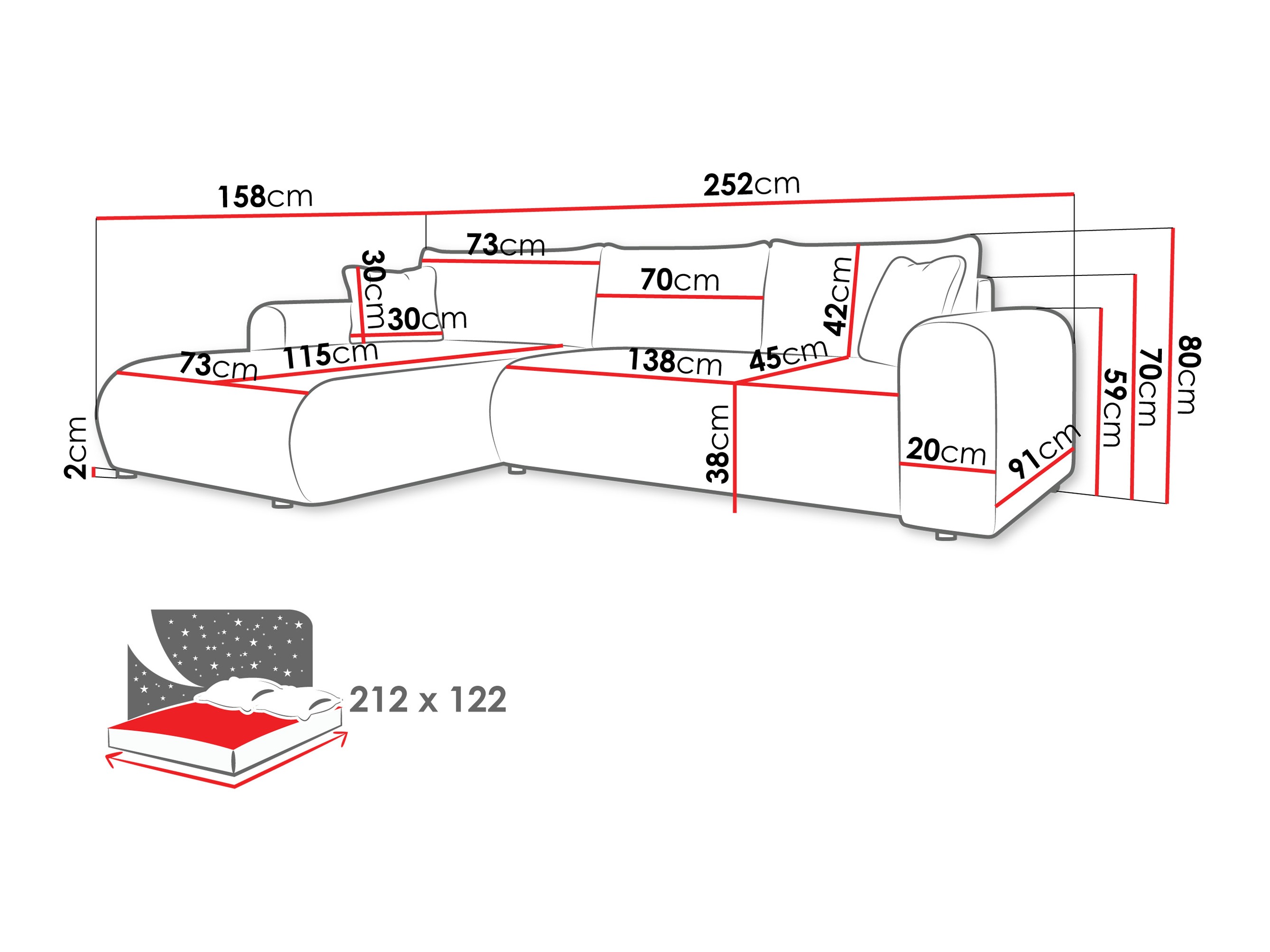 Hoekbank Comfivo 449 (Poso 135)