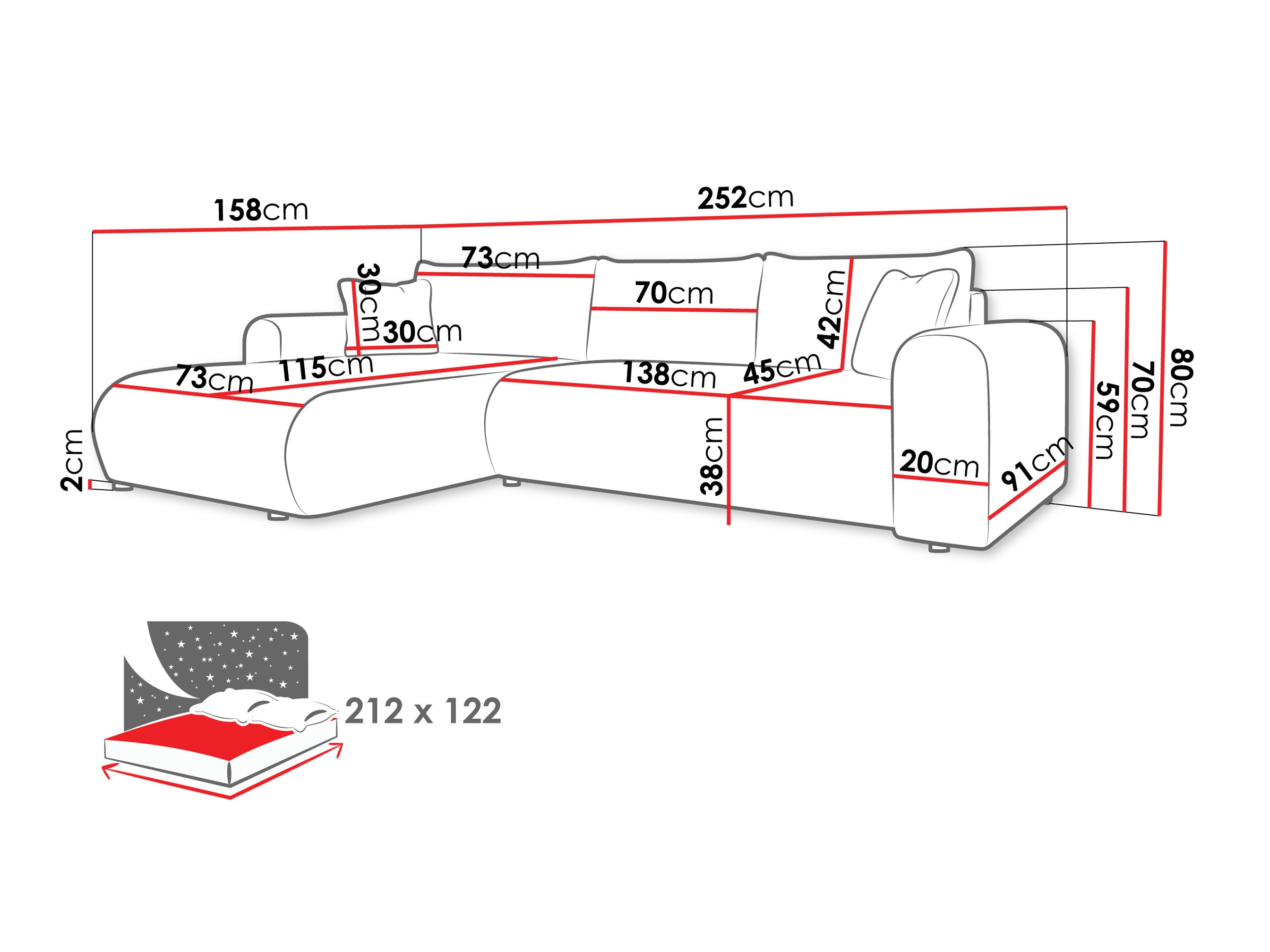 Hoekbank Comfivo 449 (Taro 25)
