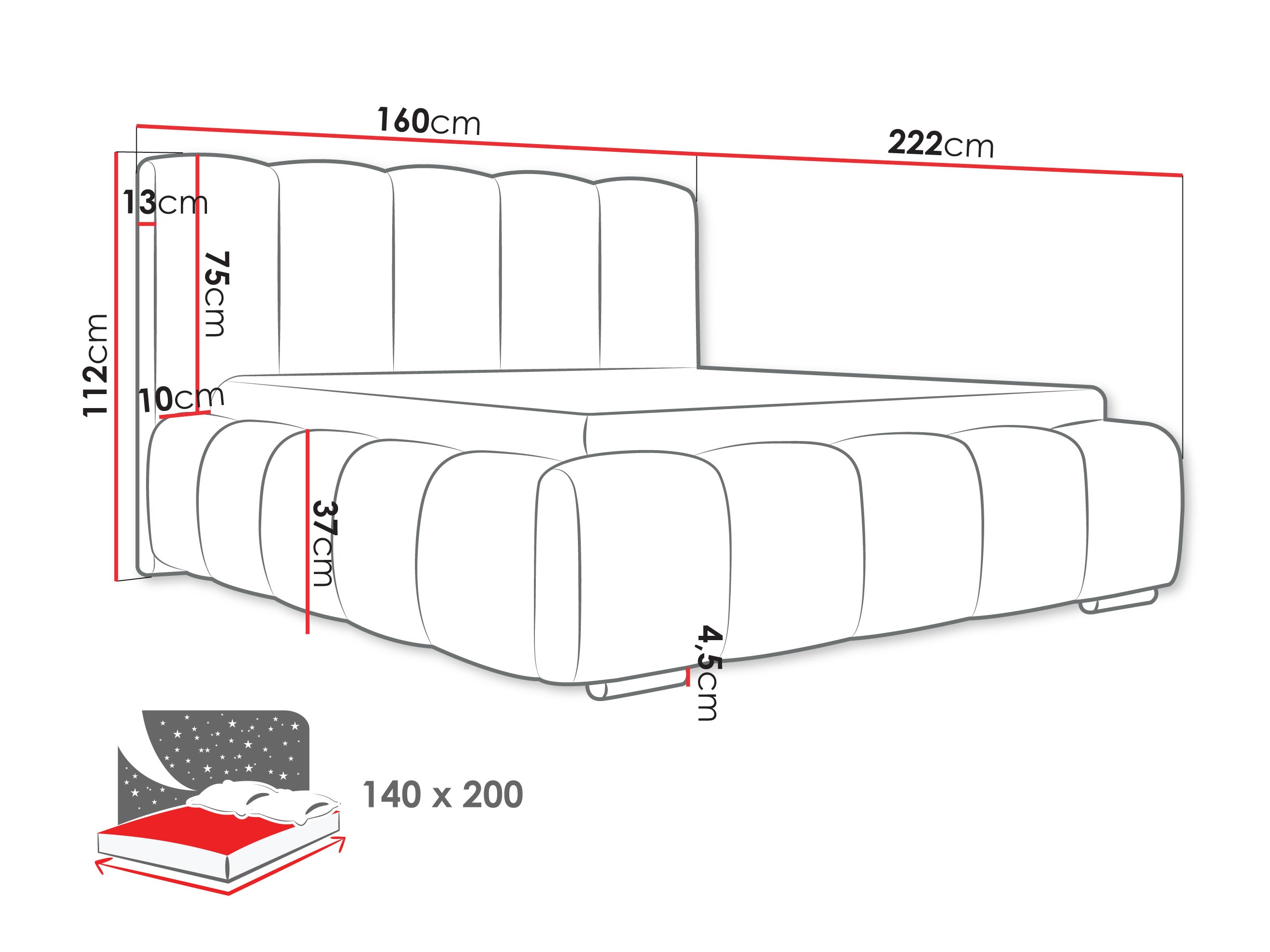 Bed TrendyNest 106 (Abriamo 8)