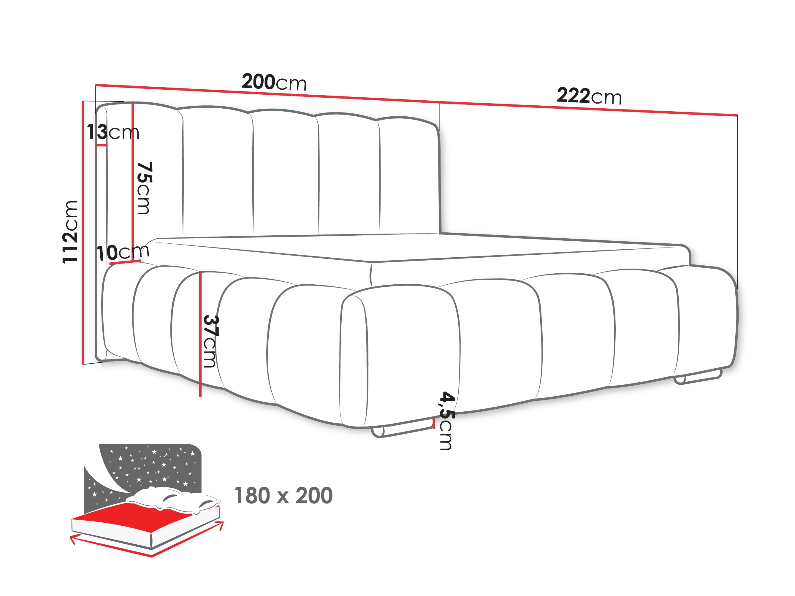 Bed TrendyNest 106 (Kronos 09)