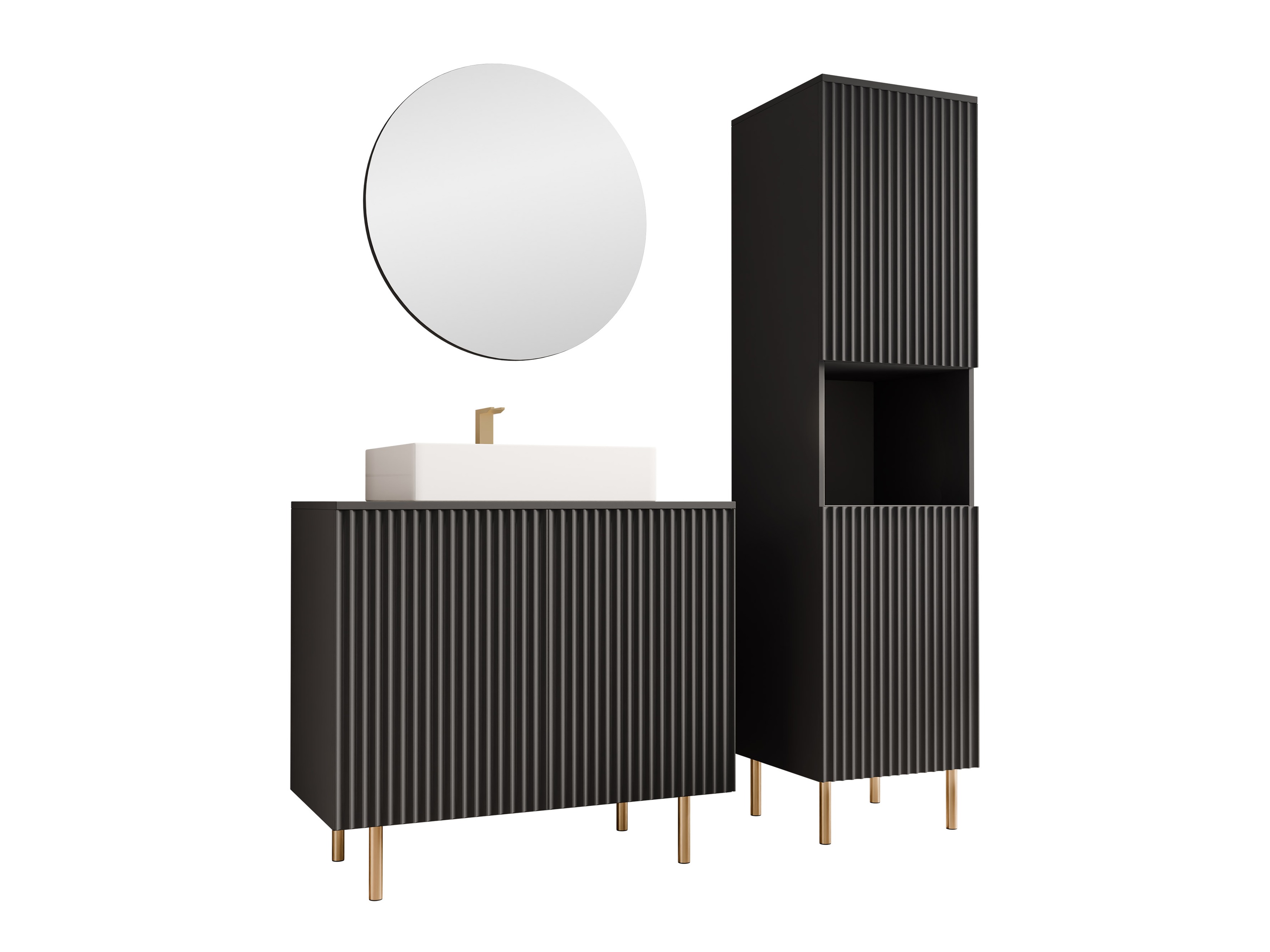 Badkamerset Decus III (Zwart)