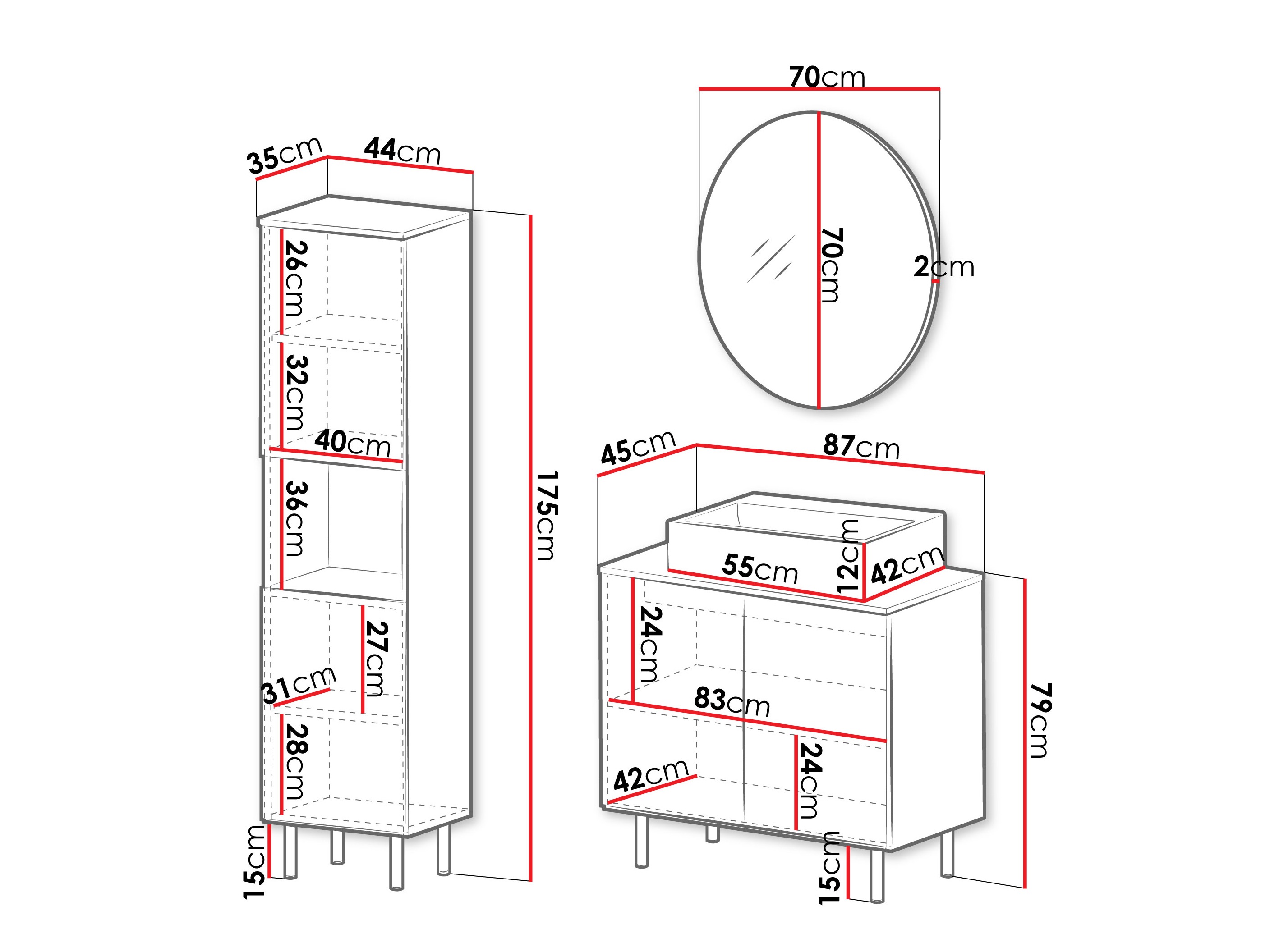 Badkamerset Virdomi 111 (Kasjmier)