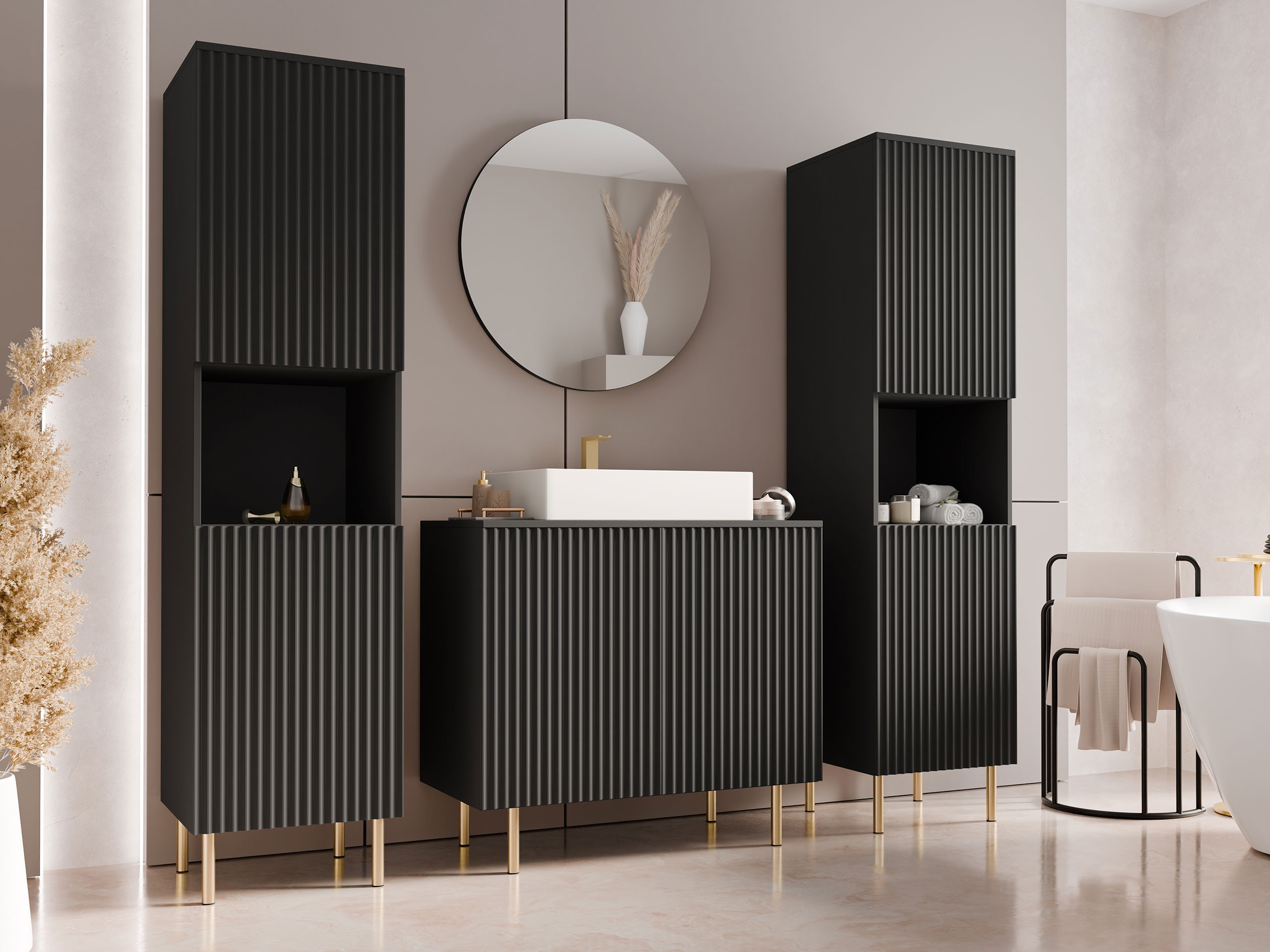 Badkamerset Virdomi 114 (Zwart)