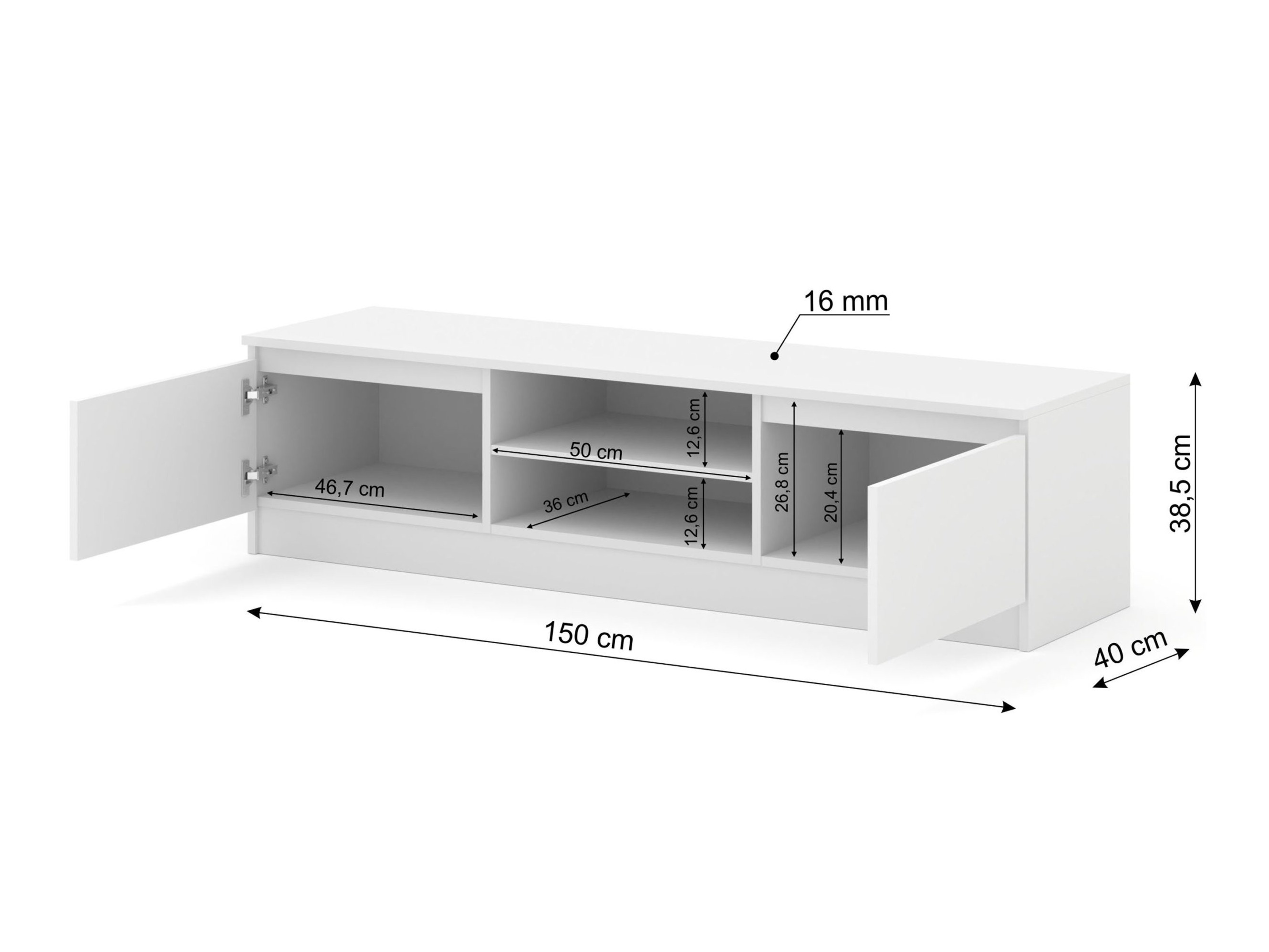 TV-meubel Buffalo 198 (Wit)